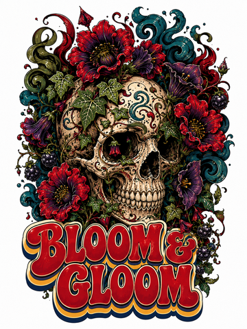 Skull Bloom &amp; Gloom: Where Beauty Grows in the Shadows