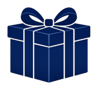 Blue gift box icon representing special offers