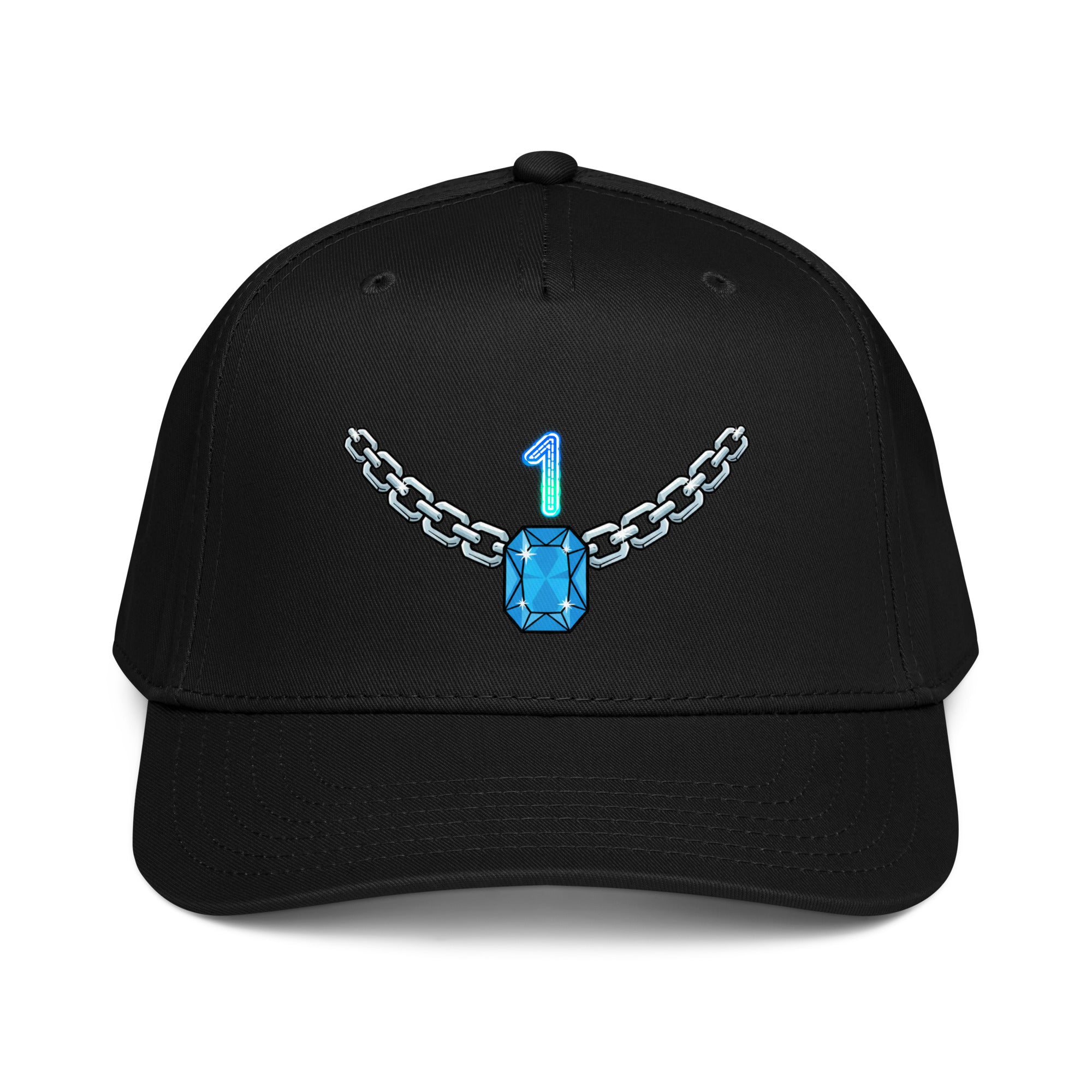 5 panel cap - Trusted Number 1 Chain Cap – Premium Neon Discovery by printfluence.net