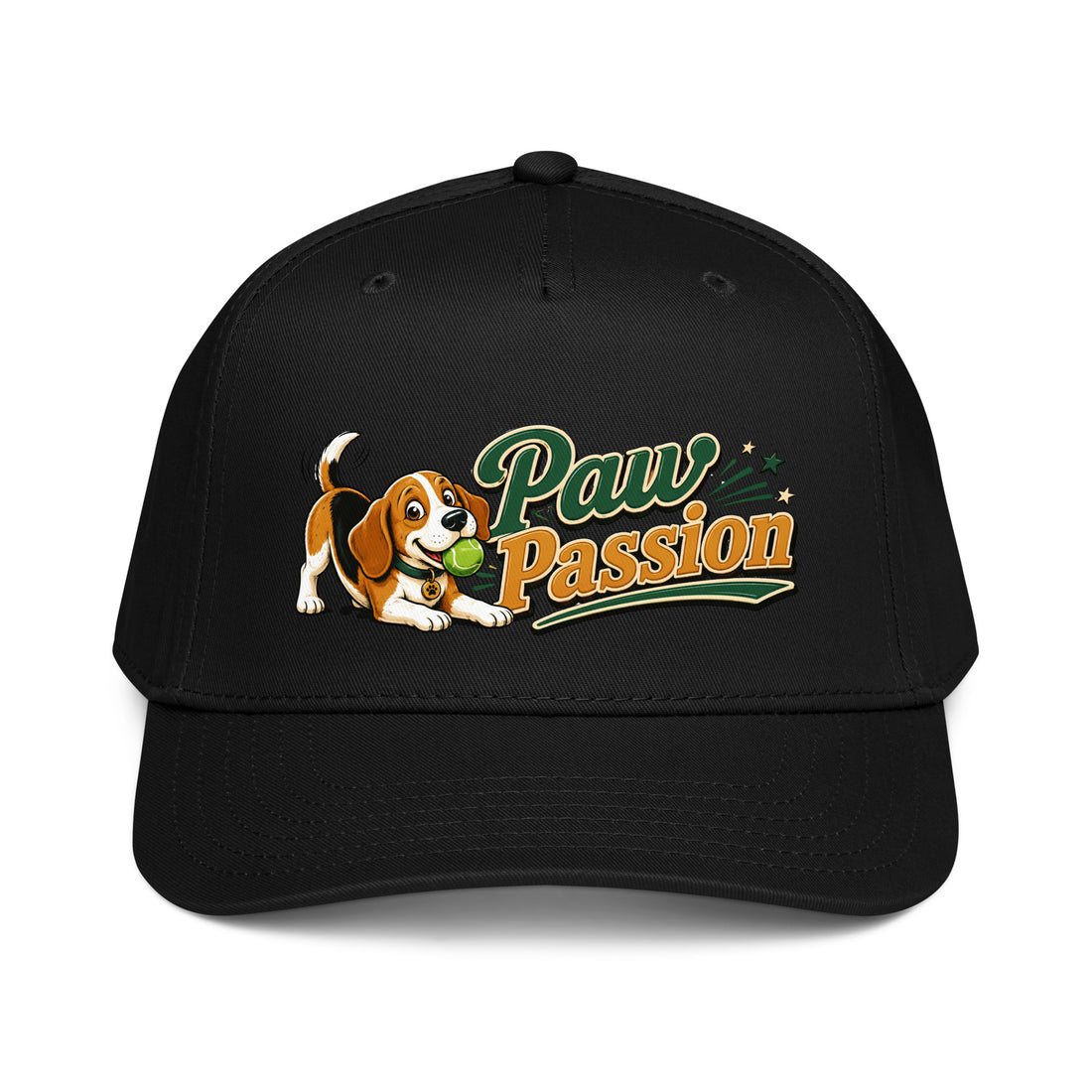 Beagle Paw Passion 5 Panel Cap - Cute Active Dog Lover Graphic Camper Hat by printfluence.net