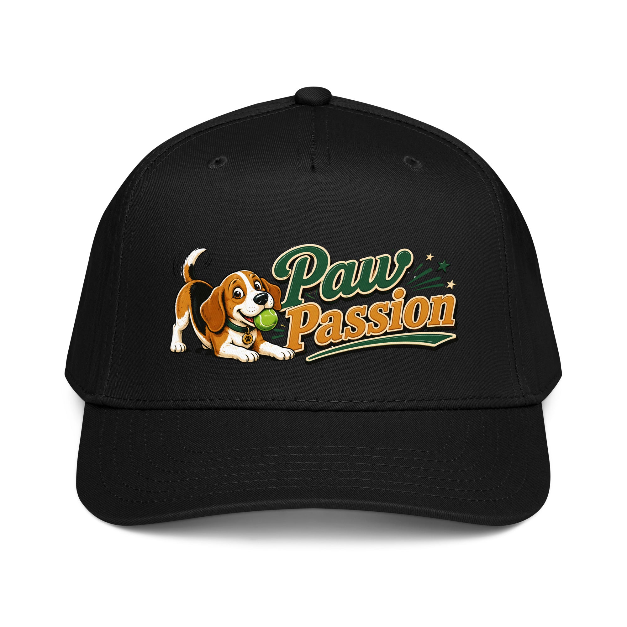 Beagle Paw Passion 5 Panel Cap - Cute Active Dog Lover Graphic Camper Hat by printfluence.net