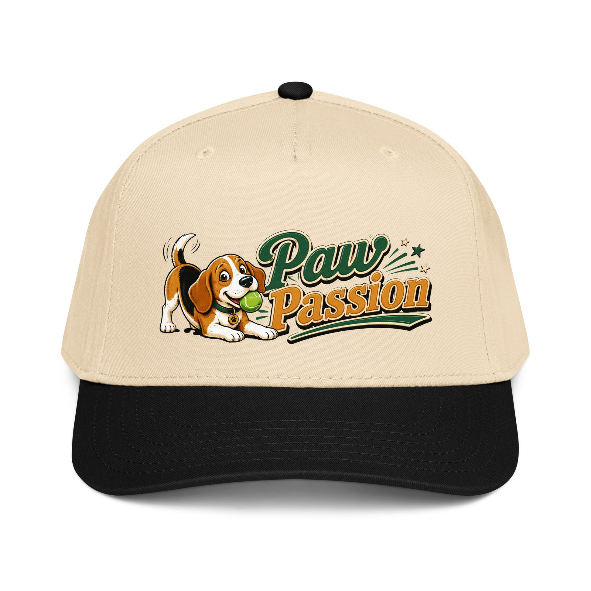 Beagle Paw Passion 5 Panel Cap - Cute Active Dog Lover Graphic Camper Hat by printfluence.net