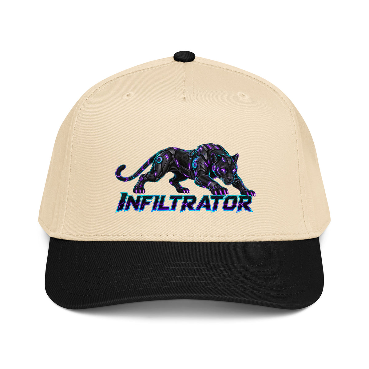 Cyberpunk Animals Lovers | 5 Panel Mid-Profile Baseball Cap — INFILTRATOR by printfluence