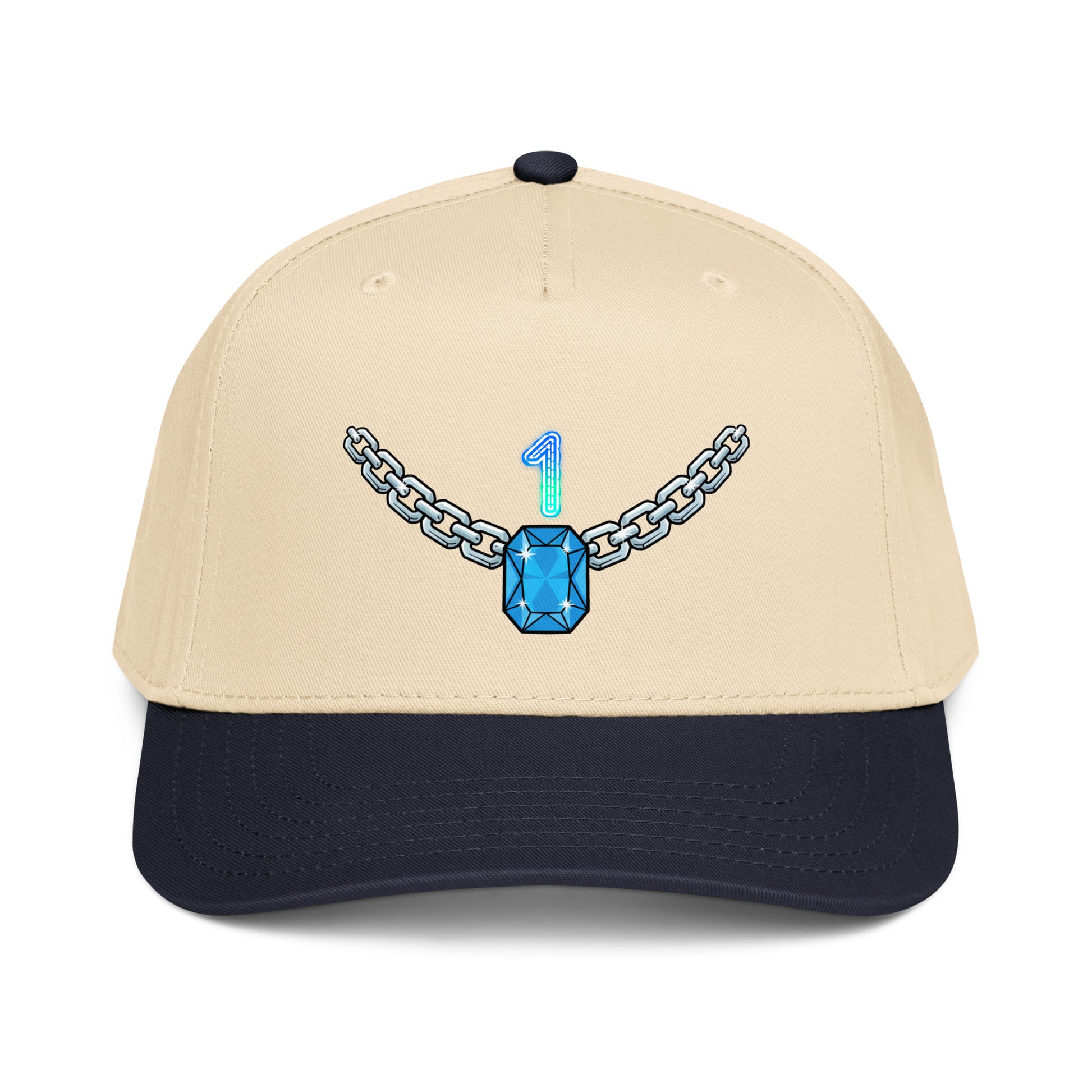 5 panel cap - Trusted Number 1 Chain Cap – Premium Neon Discovery by printfluence.net