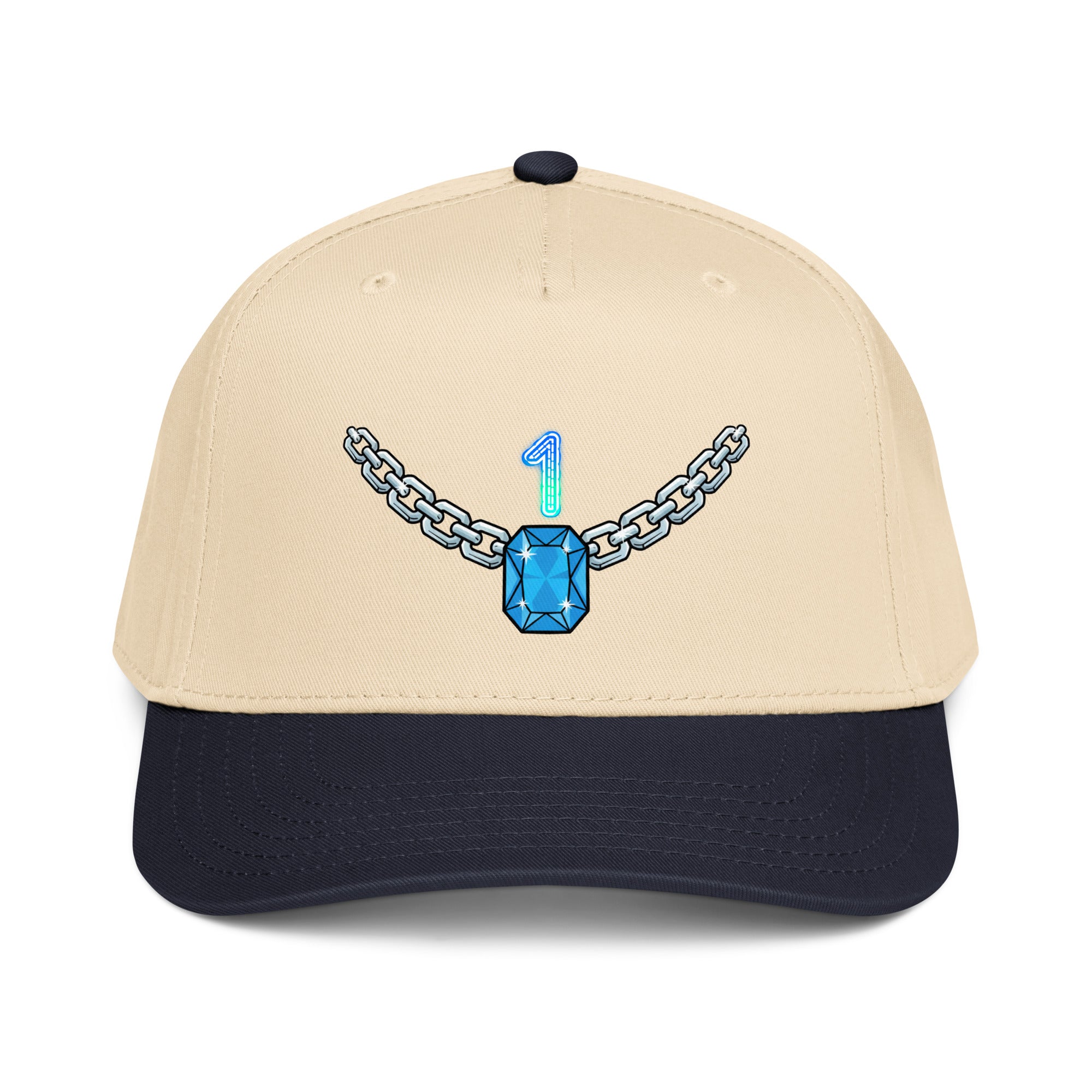 5 panel cap - Trusted Number 1 Chain Cap – Premium Neon Discovery by printfluence.net