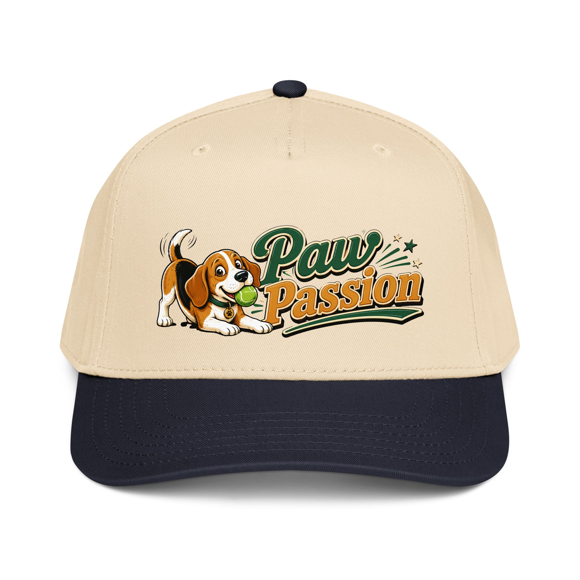 Beagle Paw Passion 5 Panel Cap - Cute Active Dog Lover Graphic Camper Hat by printfluence.net
