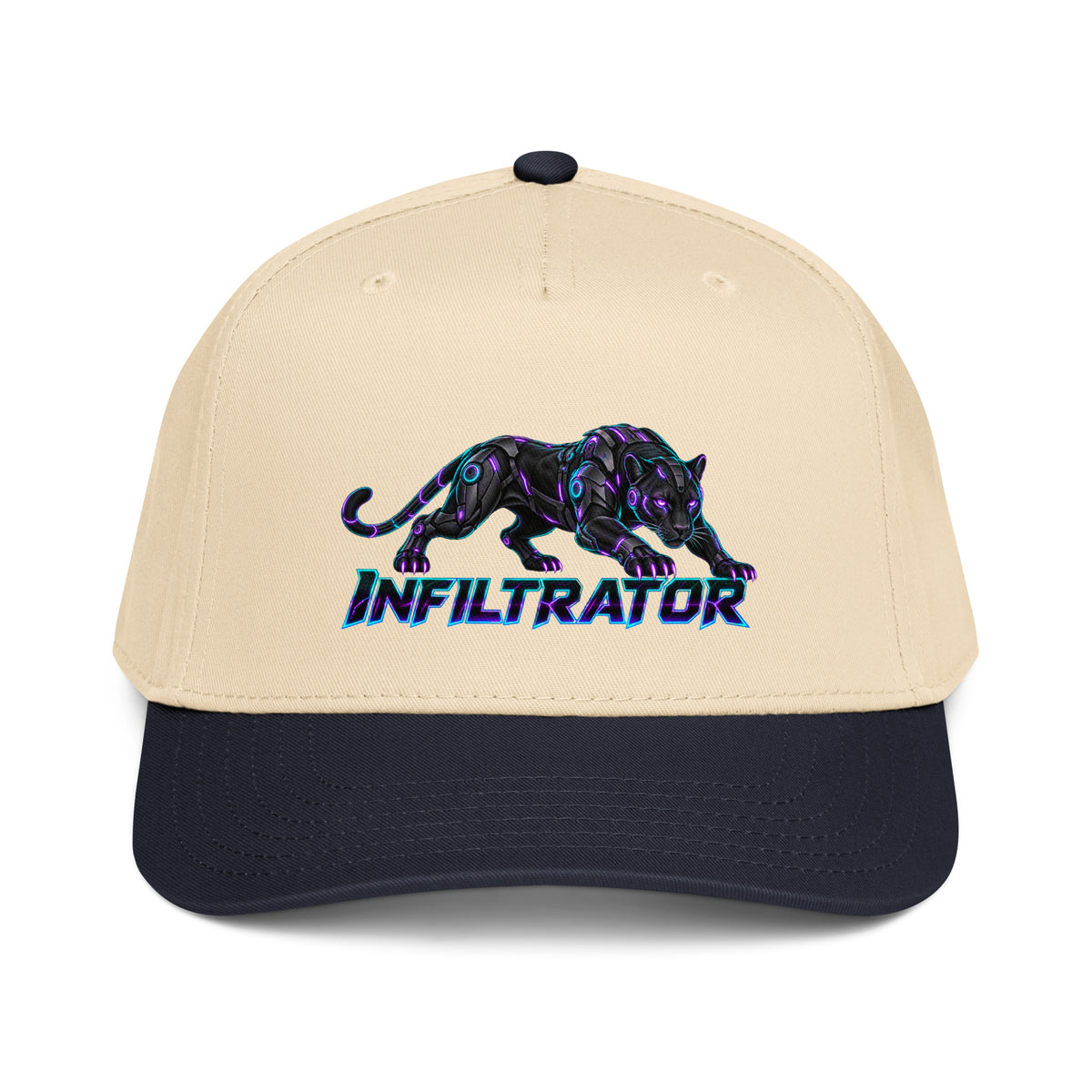 Cyberpunk Animals Lovers | 5 Panel Mid-Profile Baseball Cap — INFILTRATOR by printfluence
