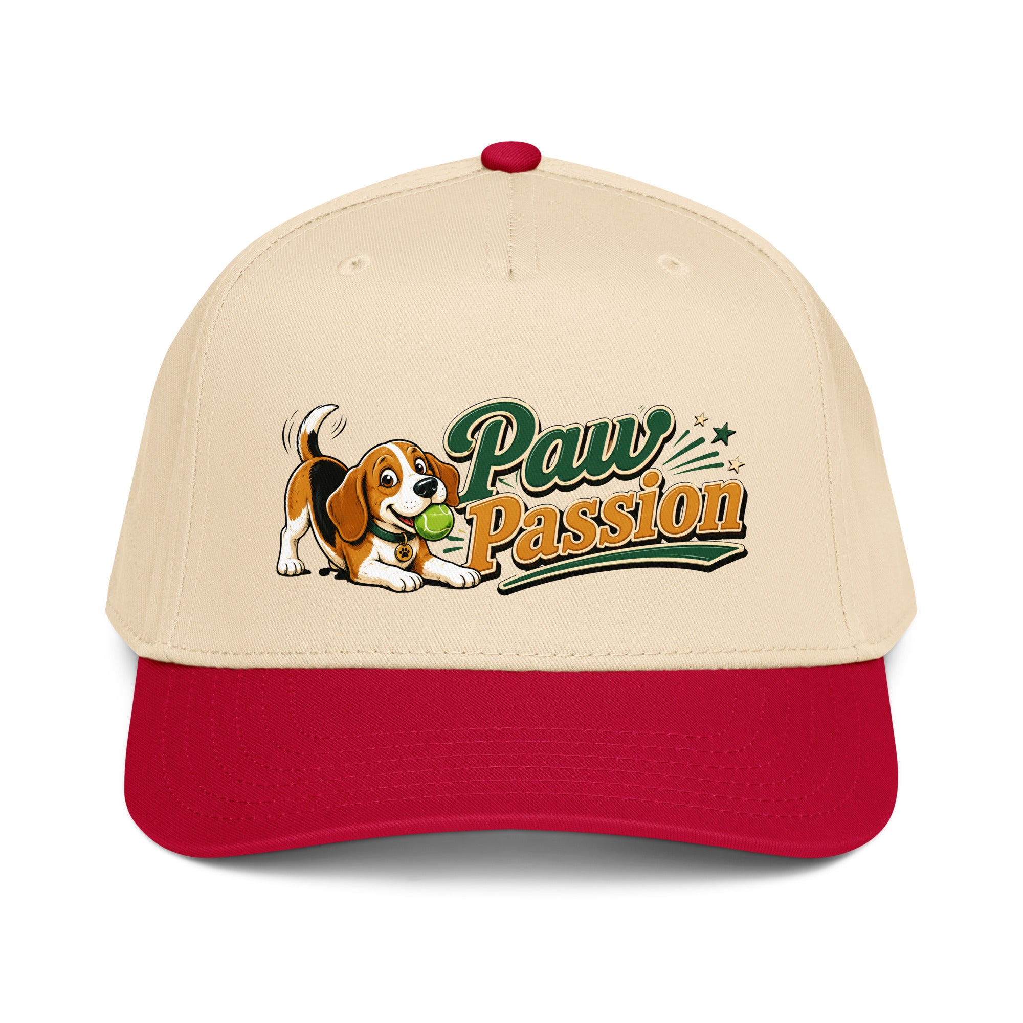 Beagle Paw Passion 5 Panel Cap - Cute Active Dog Lover Graphic Camper Hat by printfluence.net