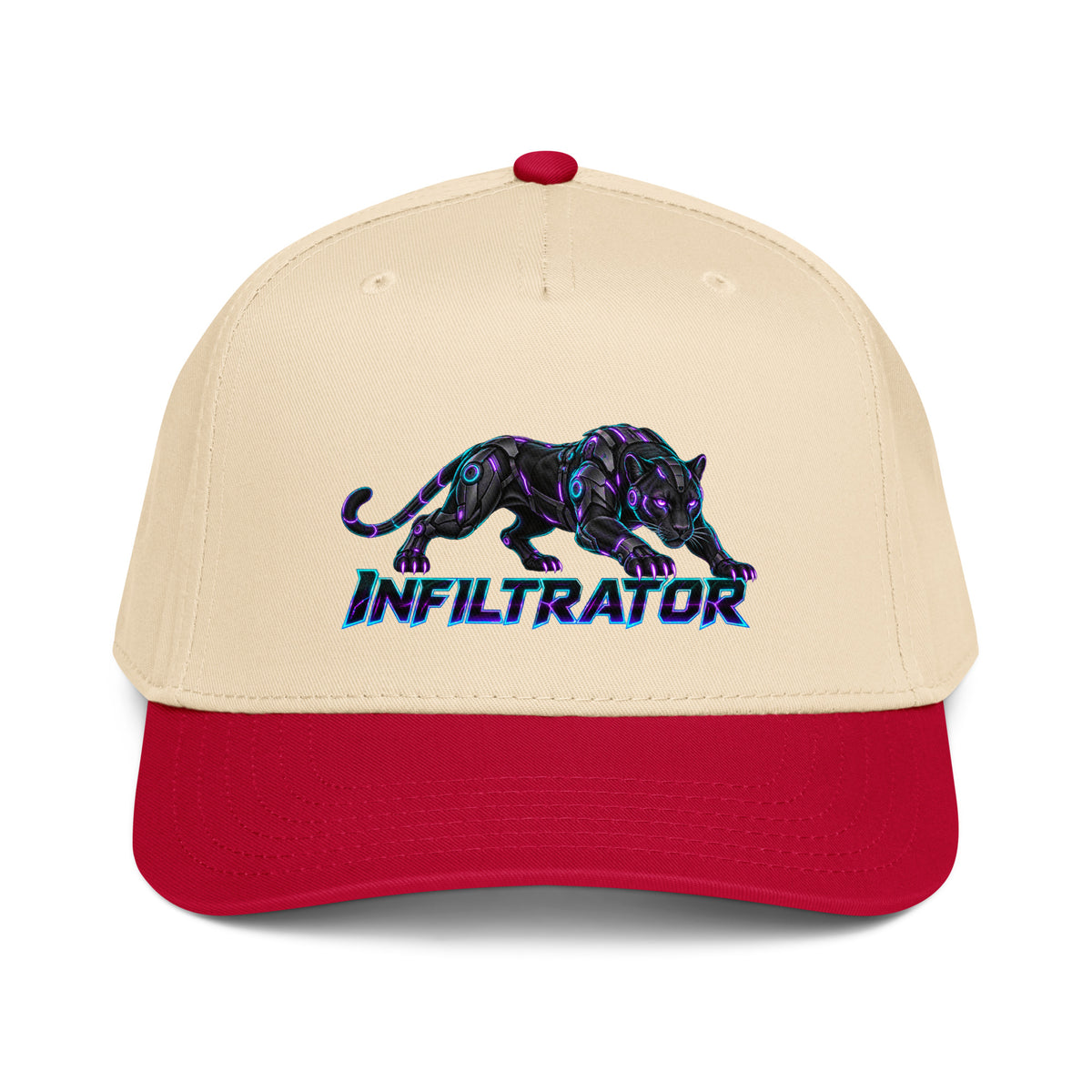 Cyberpunk Animals Lovers | 5 Panel Mid-Profile Baseball Cap — INFILTRATOR by printfluence