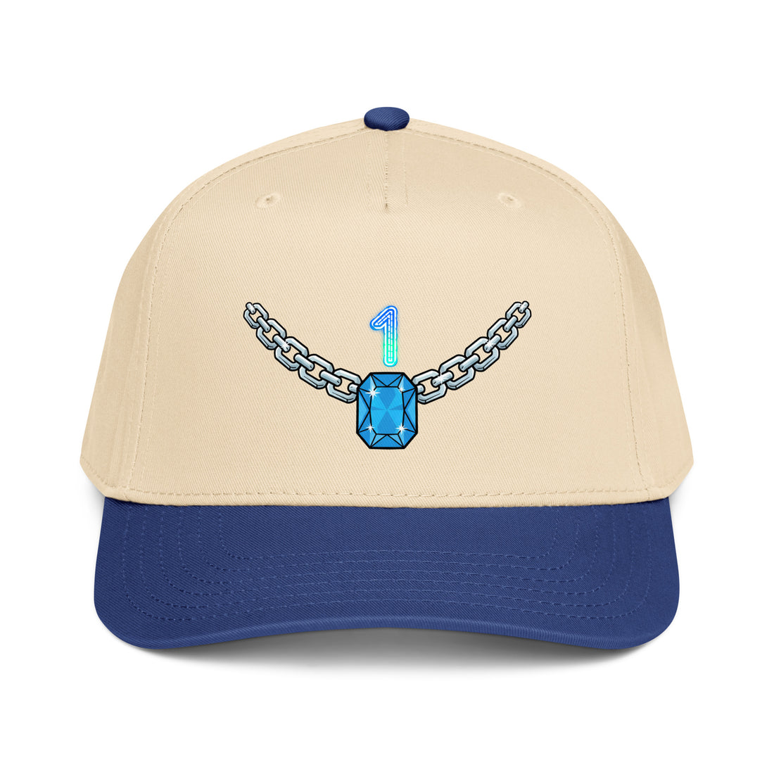 5 panel cap - Trusted Number 1 Chain Cap – Premium Neon Discovery by printfluence.net
