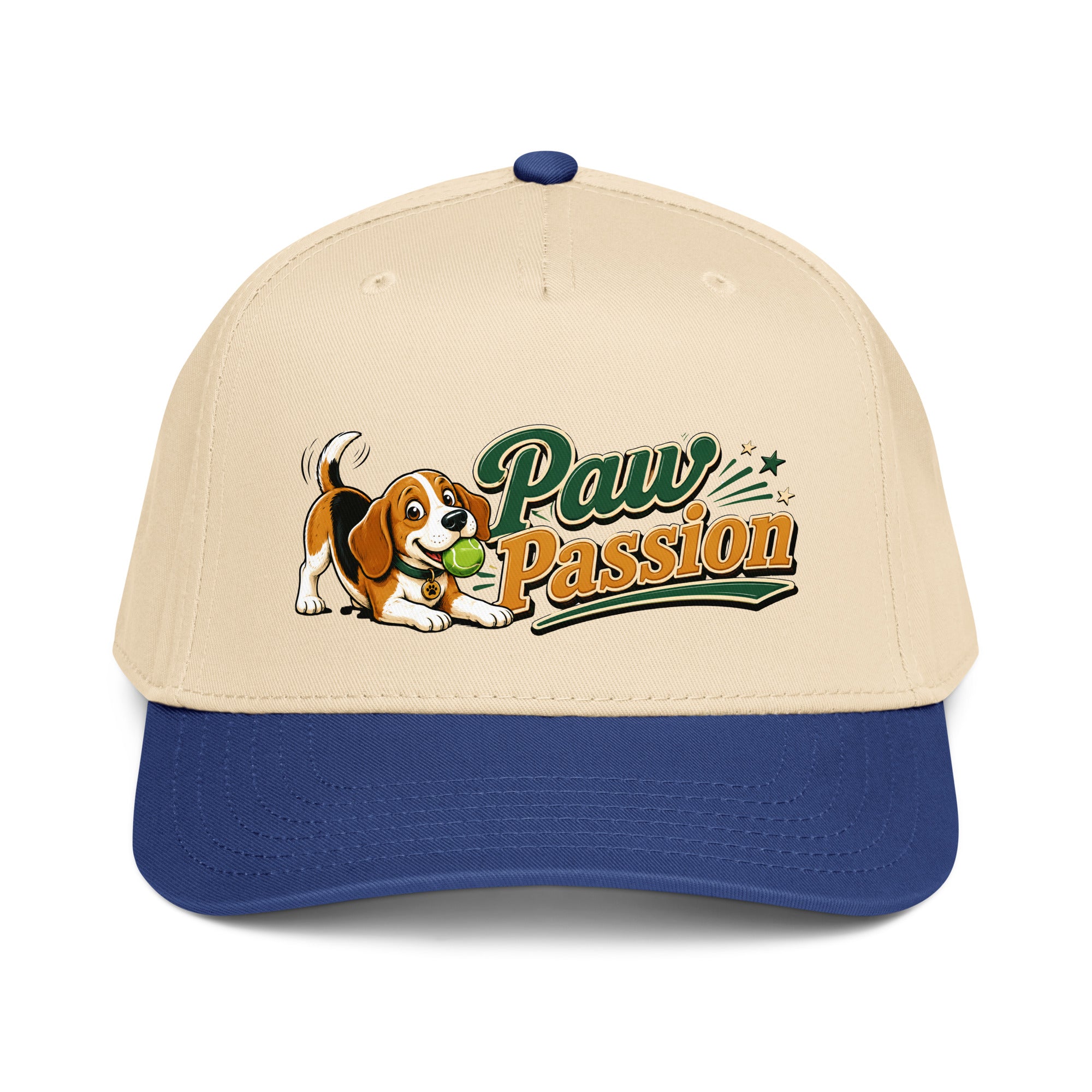 Beagle Paw Passion 5 Panel Cap - Cute Active Dog Lover Graphic Camper Hat by printfluence.net