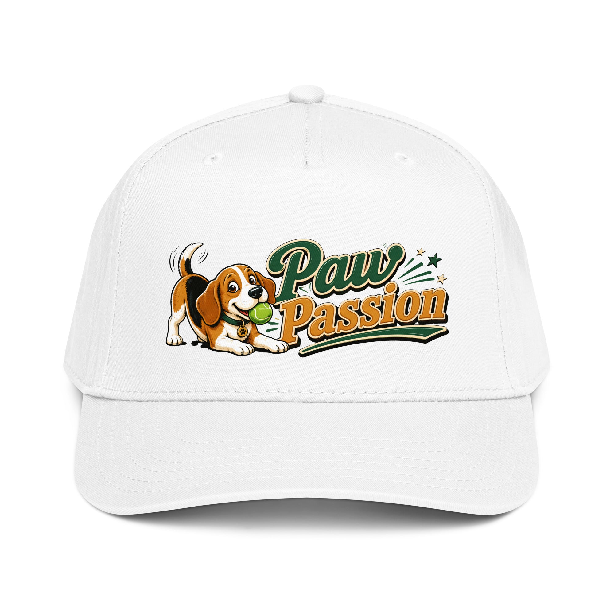 Beagle Paw Passion 5 Panel Cap - Cute Active Dog Lover Graphic Camper Hat by printfluence.net