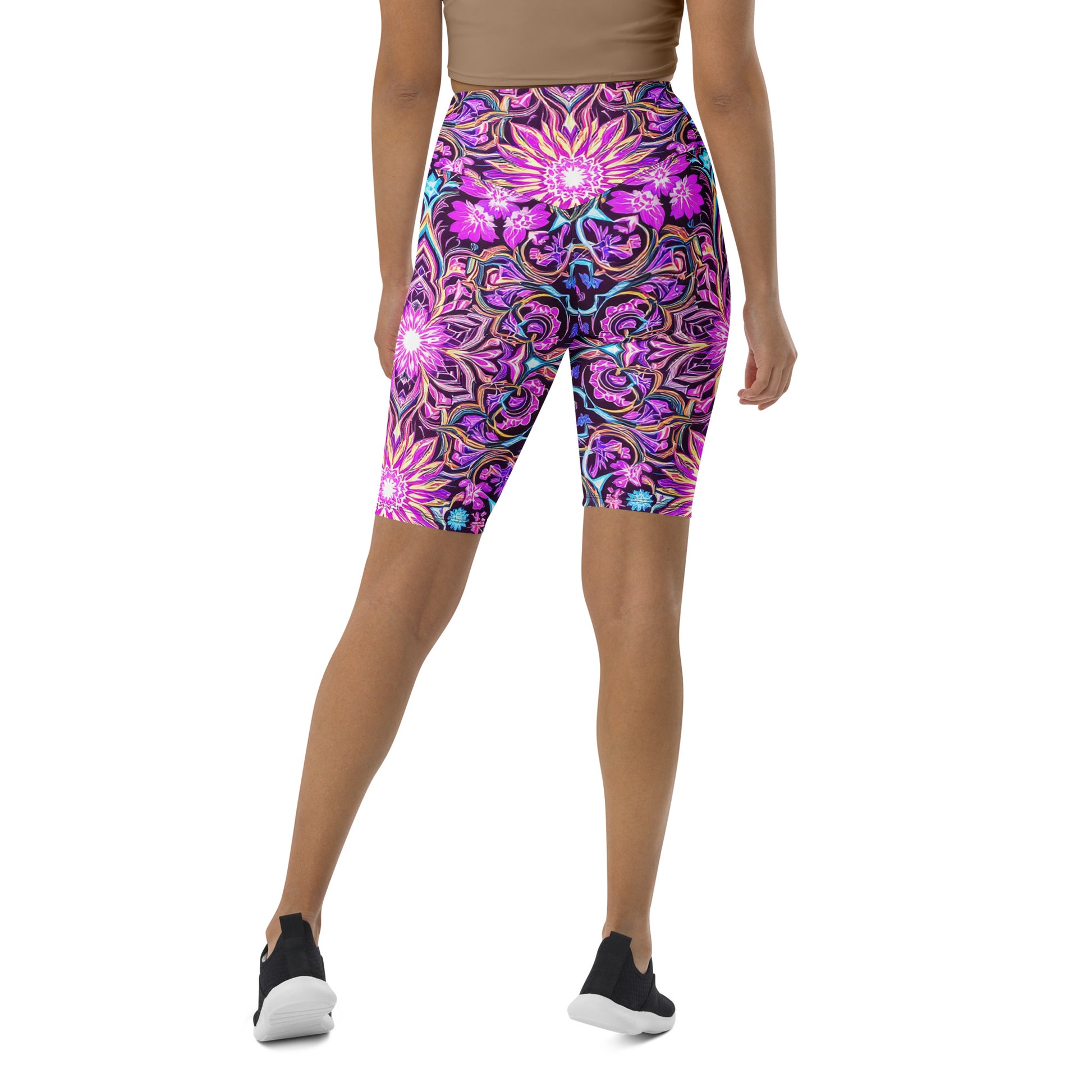 Biker Shorts - Purple Neon Biker Shorts – Prestige Glow for Elite Visionaries by printfluence.net