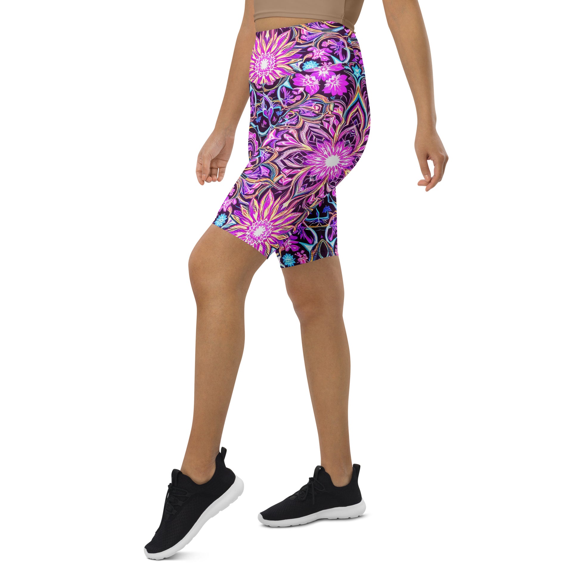 Biker Shorts - Purple Neon Biker Shorts – Prestige Glow for Elite Visionaries by printfluence.net