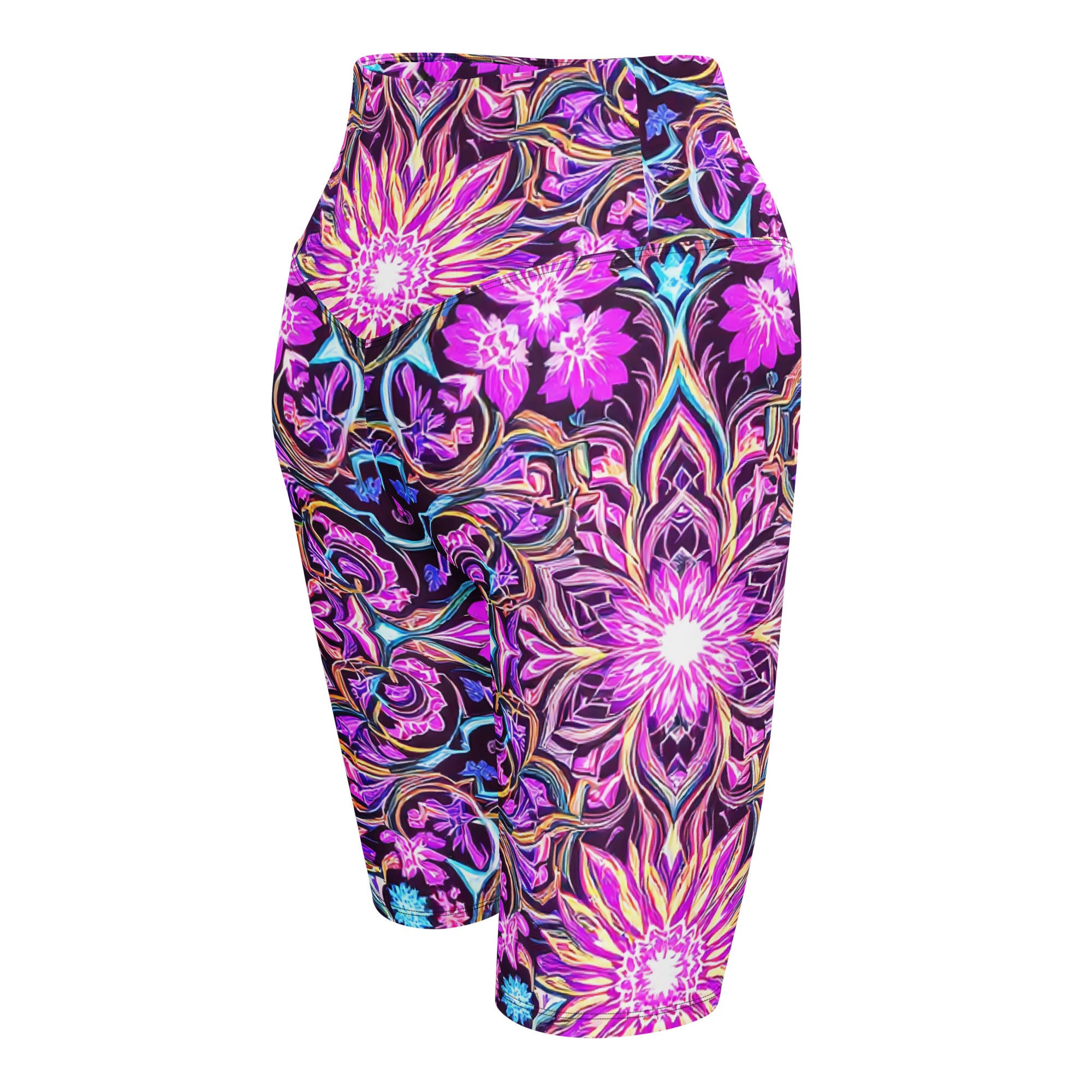 Biker Shorts - Purple Neon Biker Shorts – Prestige Glow for Elite Visionaries by printfluence.net