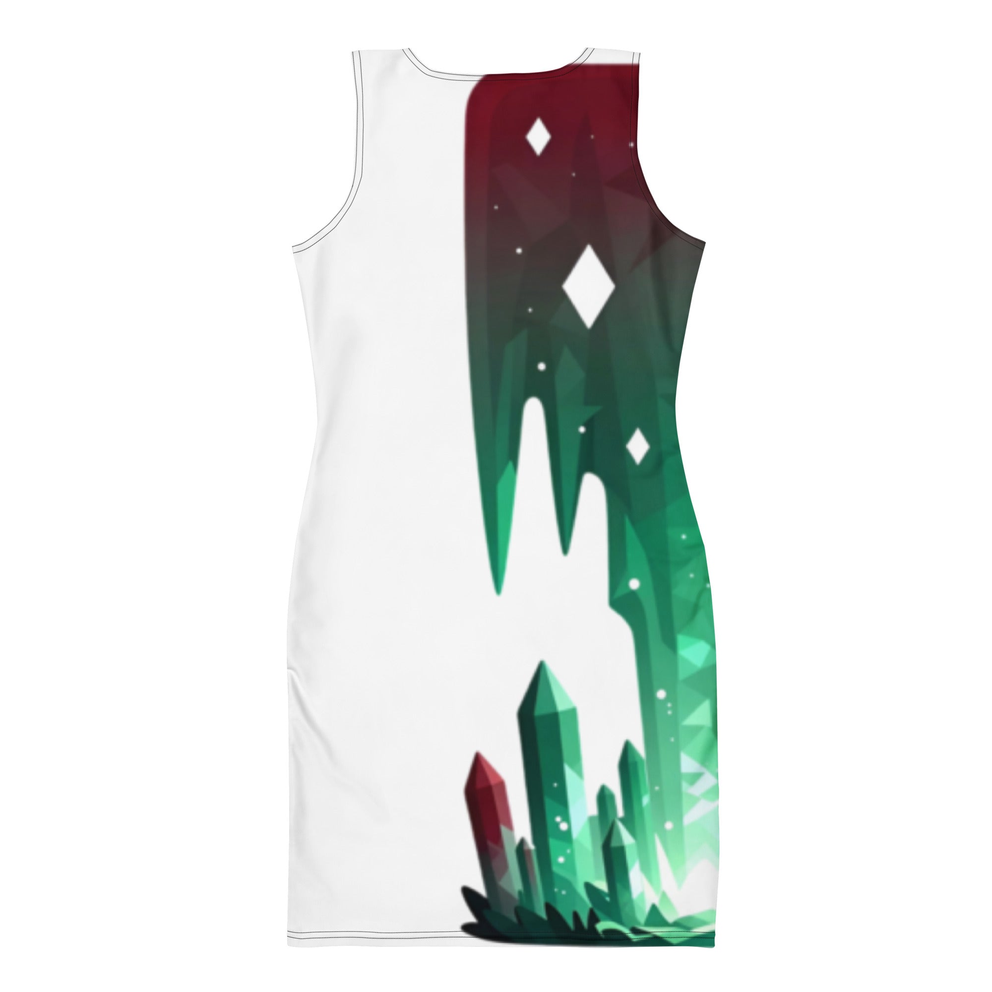Bodycon dress - Mystic Crystal Glow Bodycon Dress – Fantasy Geometric Night Aesthetic by printfluence.net