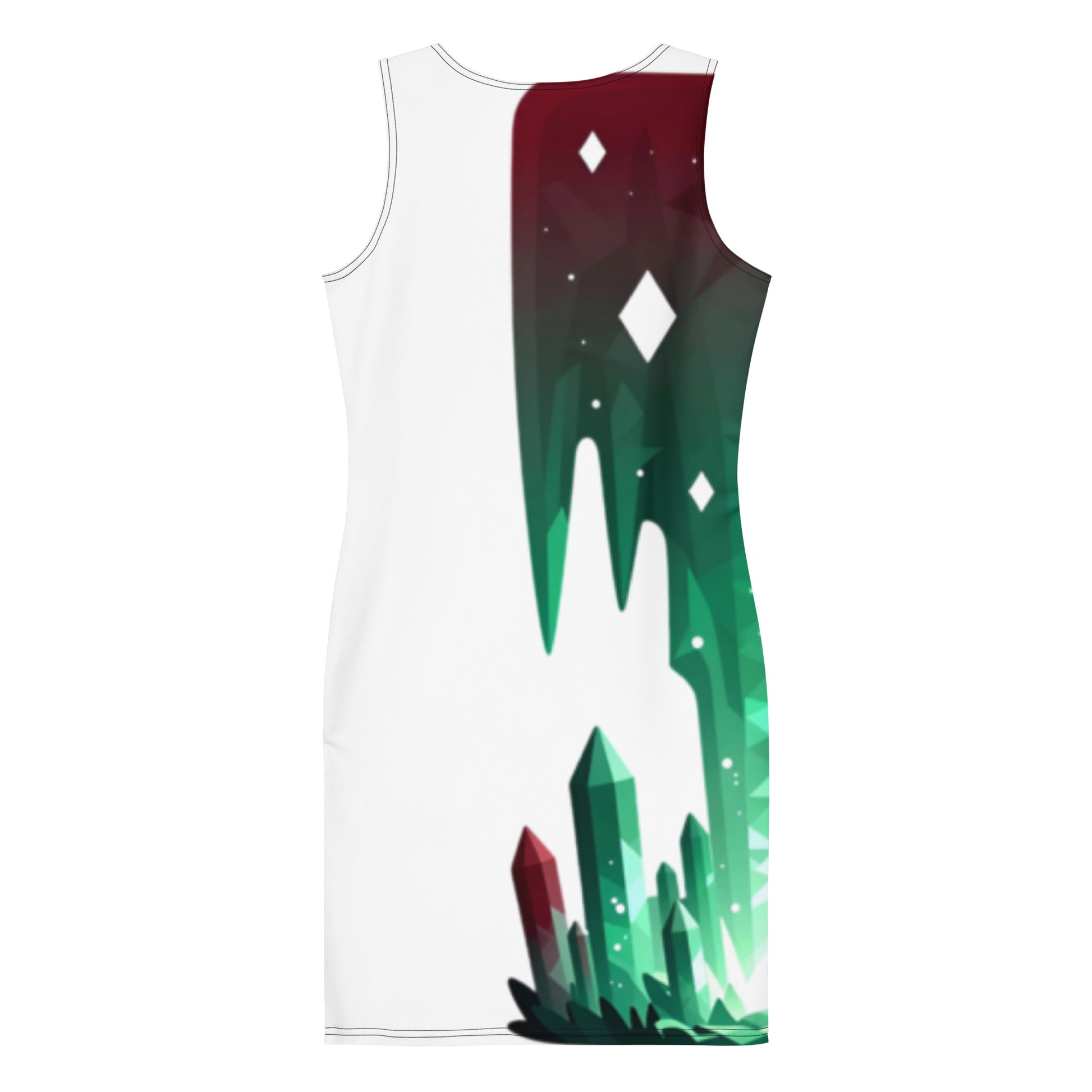 Bodycon dress - Mystic Crystal Glow Bodycon Dress – Fantasy Geometric Night Aesthetic by printfluence.net