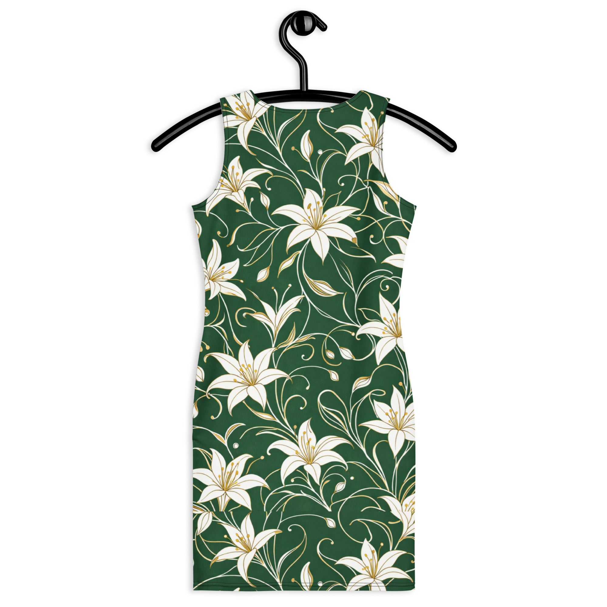 Bodycon dress - Lily Elegance T-Shirt – Unisex Green Gold Floral Heavyweight Tee by printfluence.net