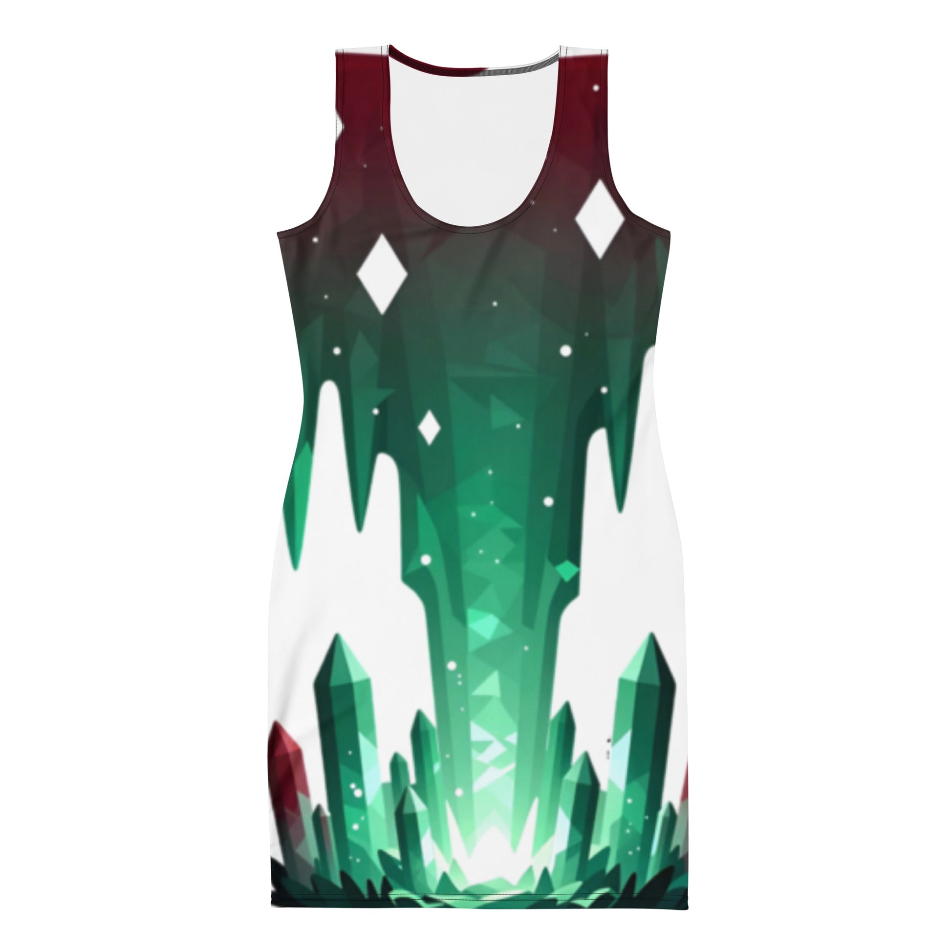 Bodycon dress - Mystic Crystal Glow Bodycon Dress – Fantasy Geometric Night Aesthetic by printfluence.net