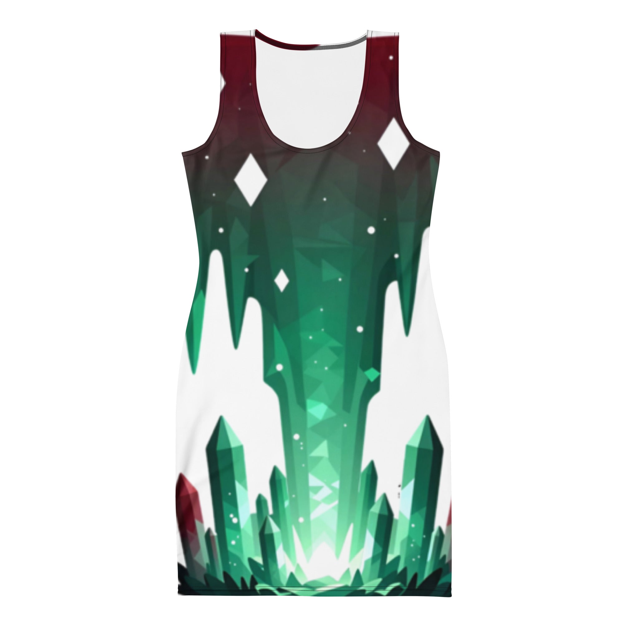 Bodycon dress - Mystic Crystal Glow Bodycon Dress – Fantasy Geometric Night Aesthetic by printfluence.net