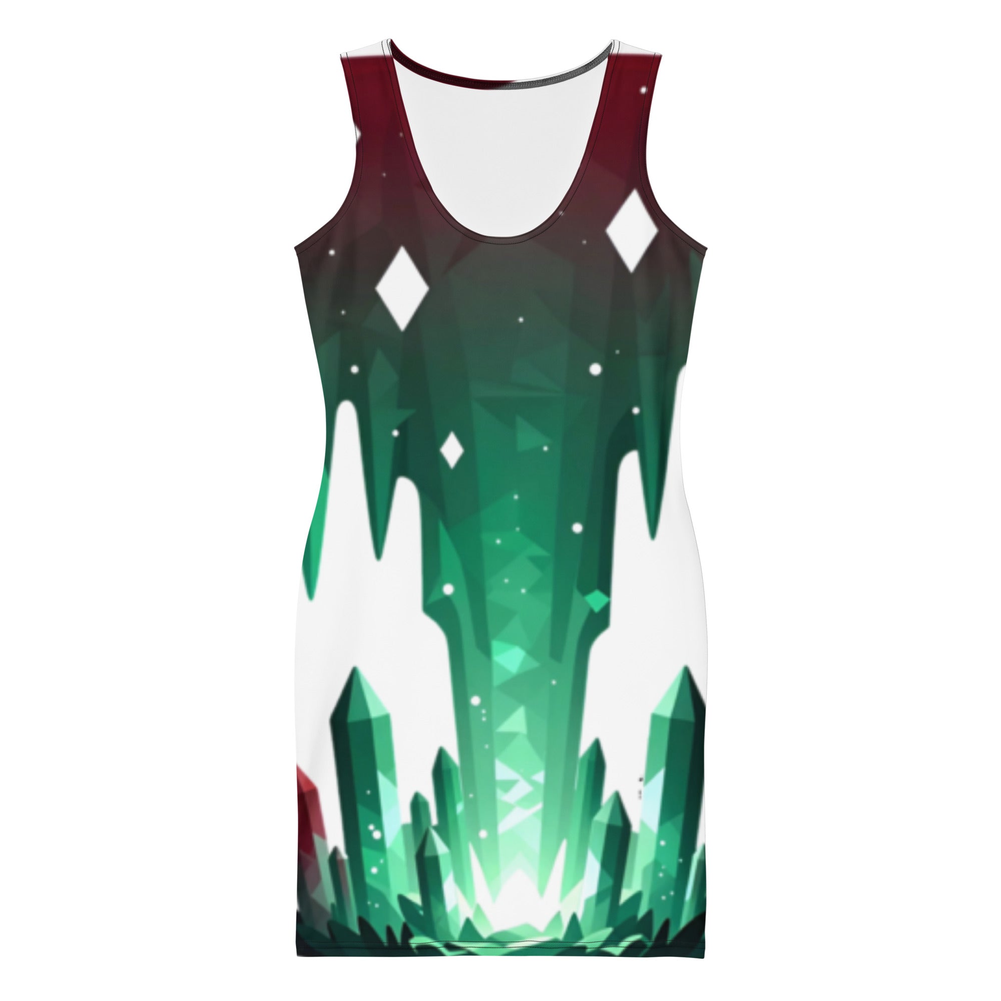 Bodycon dress - Mystic Crystal Glow Bodycon Dress – Fantasy Geometric Night Aesthetic by printfluence.net