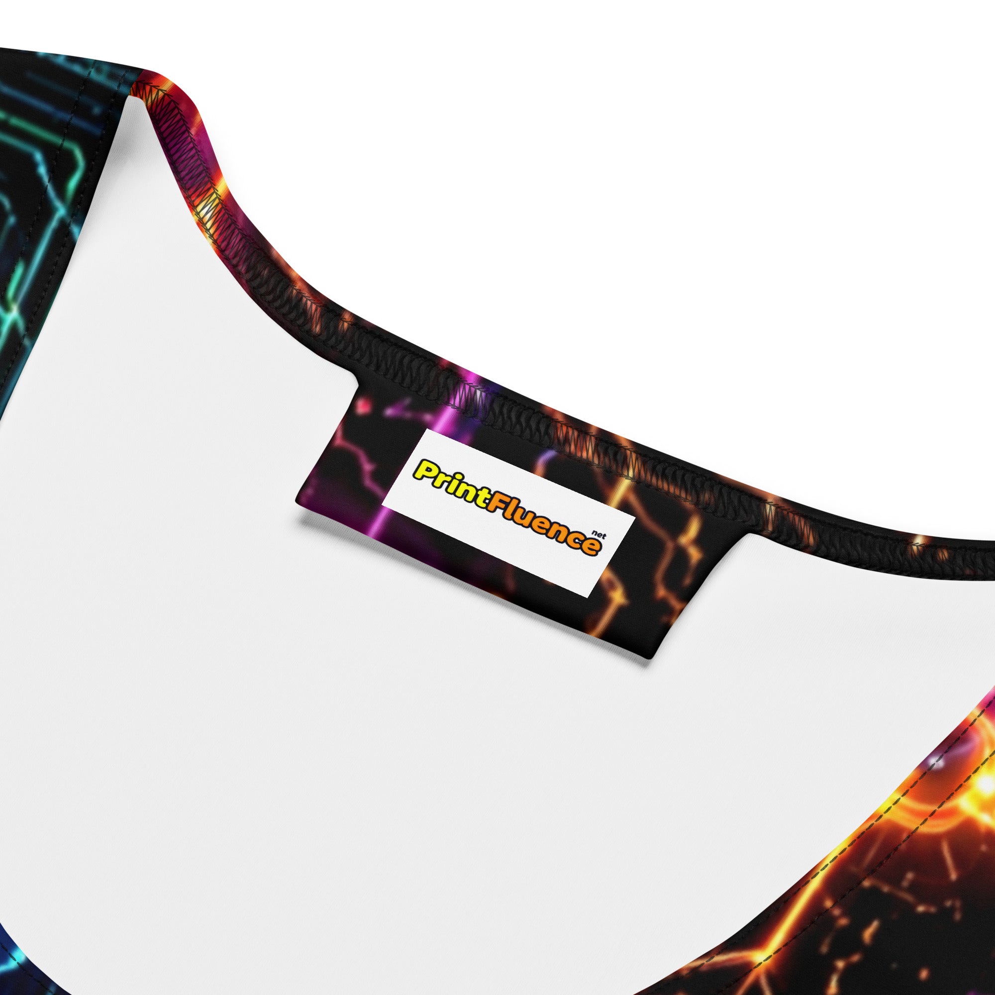 Bodycon dress - Electric Cyber Circuit Neon Glowing Microchip by printfluence.net