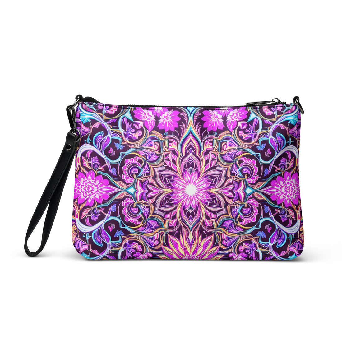 Crossbody bag - Purple Neon Crossbody Bag – Prestige Glow for Elite Visionaries by printfluence.net