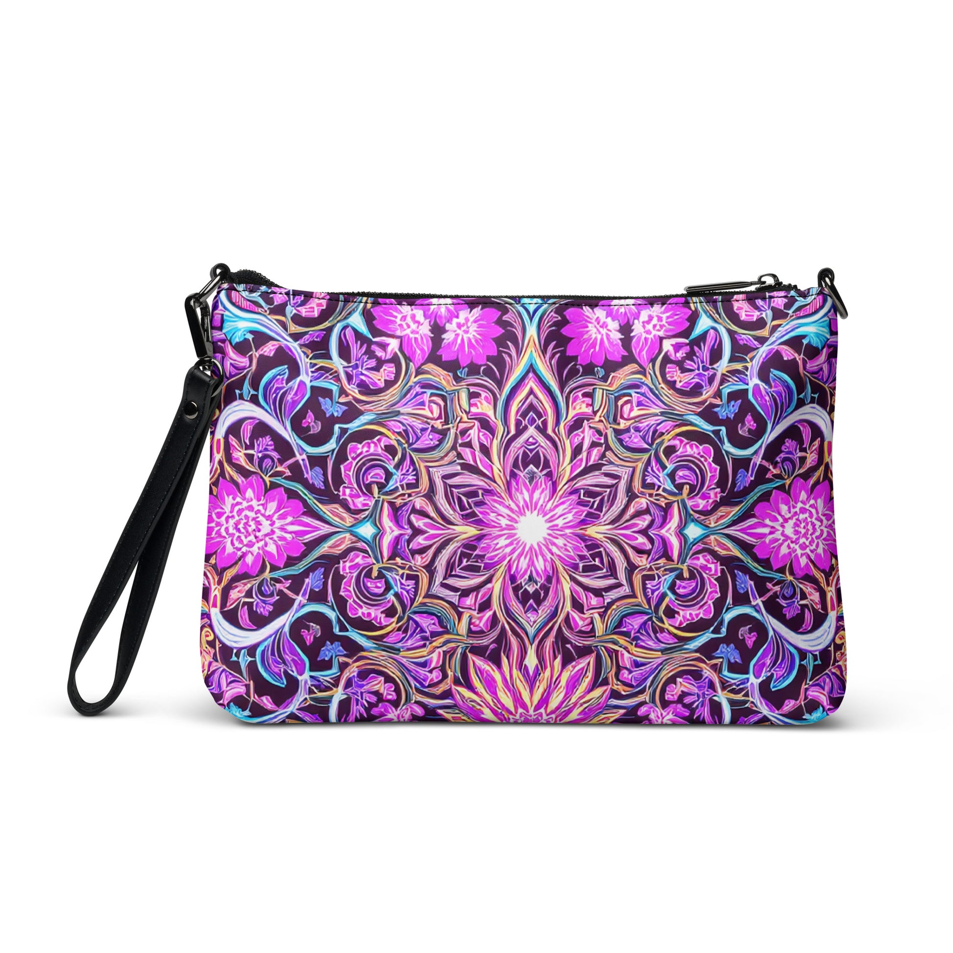 Crossbody bag - Purple Neon Crossbody Bag – Prestige Glow for Elite Visionaries by printfluence.net