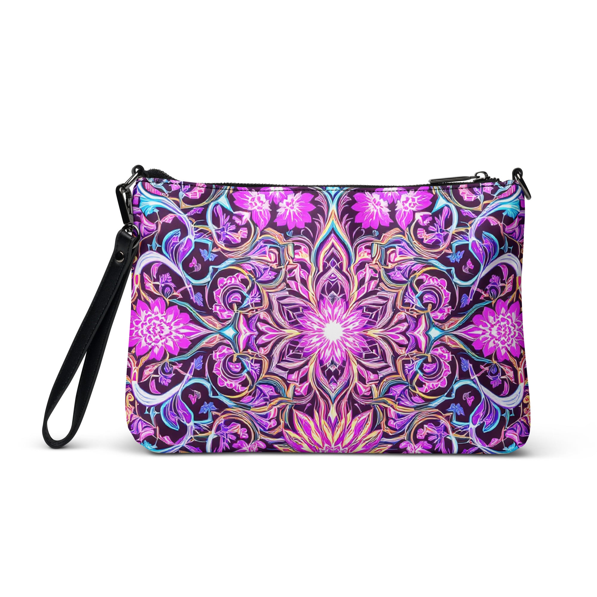 Crossbody bag - Purple Neon Crossbody Bag – Prestige Glow for Elite Visionaries by printfluence.net