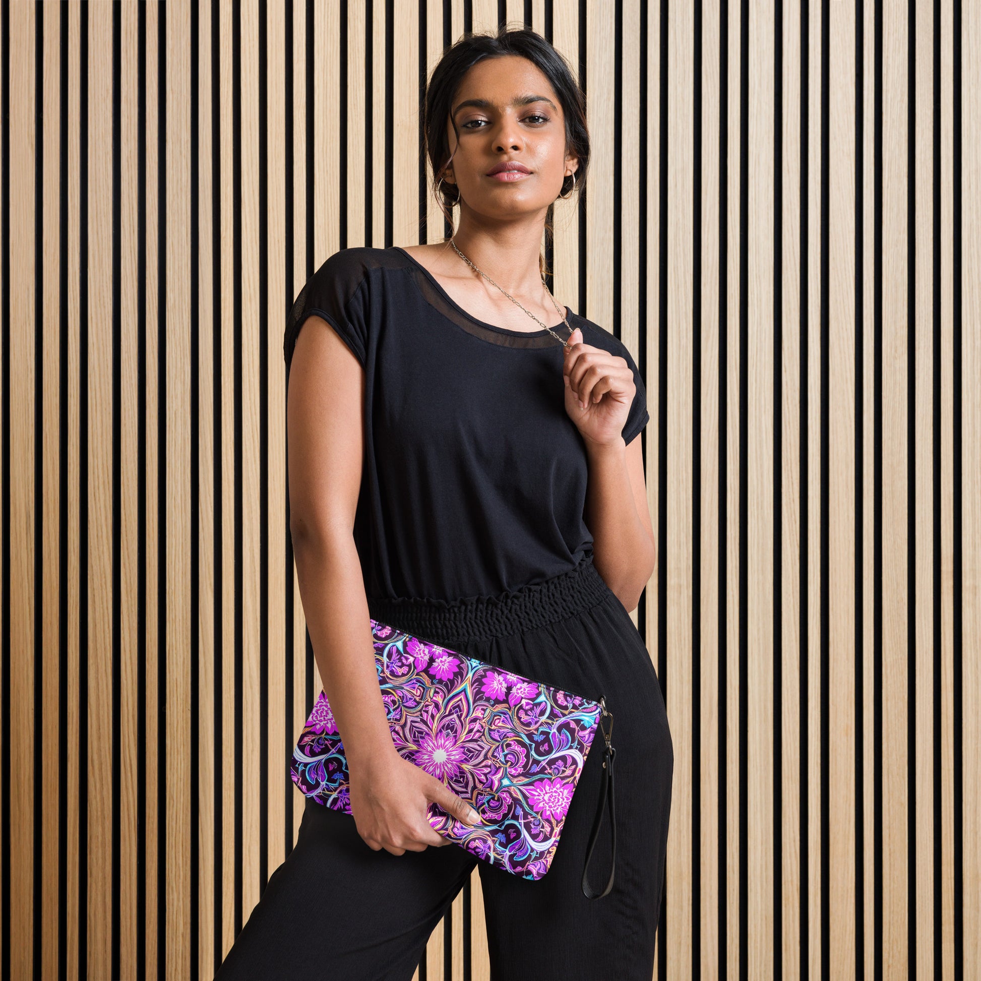 Crossbody bag - Purple Neon Crossbody Bag – Prestige Glow for Elite Visionaries by printfluence.net