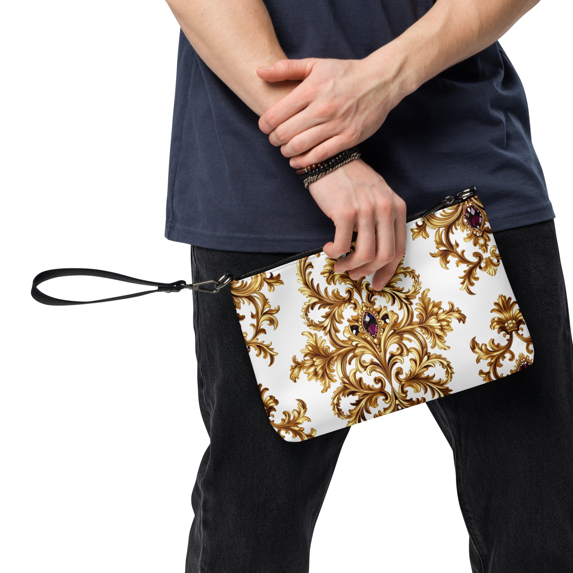 Crossbody bag - Purple Ruby Gem Crossbody Bag – Glam Golden Ornate Jewelry Fashion Tote by printfluence.net