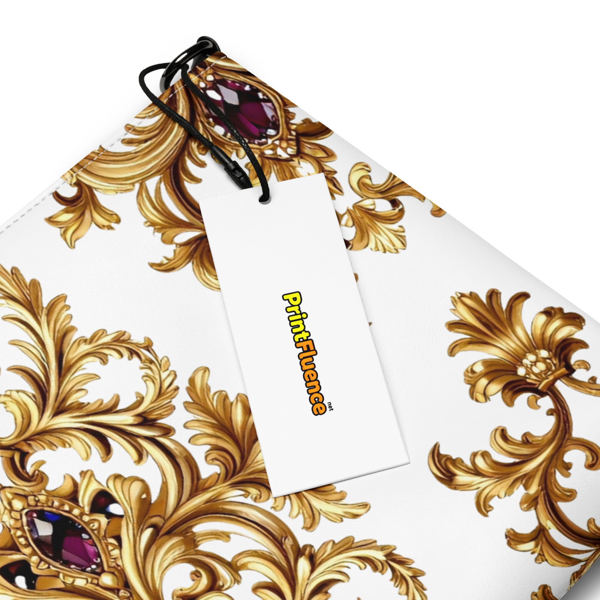 Crossbody bag - Purple Ruby Gem Crossbody Bag – Glam Golden Ornate Jewelry Fashion Tote by printfluence.net