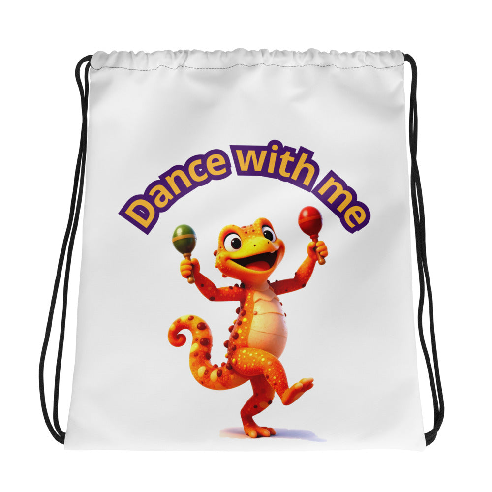 Drawstring bag - Elite Dancing Lizard Drawstring Bag – Joy for Young Leaders by printfluence.net