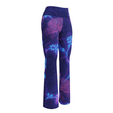 Flare leggings - Cosmic Neon Flare Leggings – Elite Galaxy for Visionary Achievers by printfluence.net