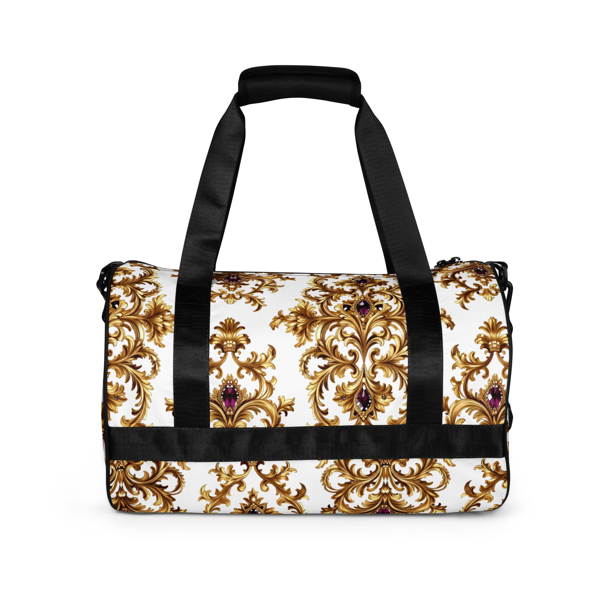 All-over print gym bag - Amethyst Gold Majesty All-Over Gym Bag – For Elite World-Class Achievers by printfluence.net