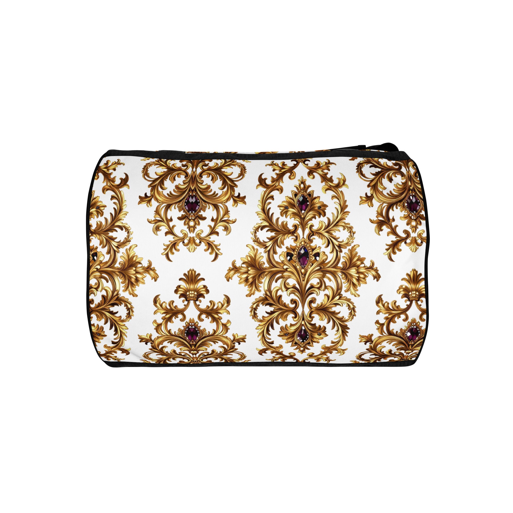 All-over print gym bag - Amethyst Gold Majesty All-Over Gym Bag – For Elite World-Class Achievers by printfluence.net
