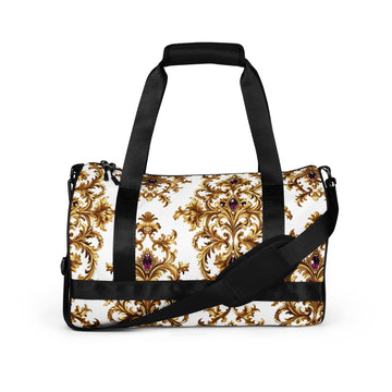 All-over print gym bag - Amethyst Gold Majesty All-Over Gym Bag – For Elite World-Class Achievers by printfluence.net