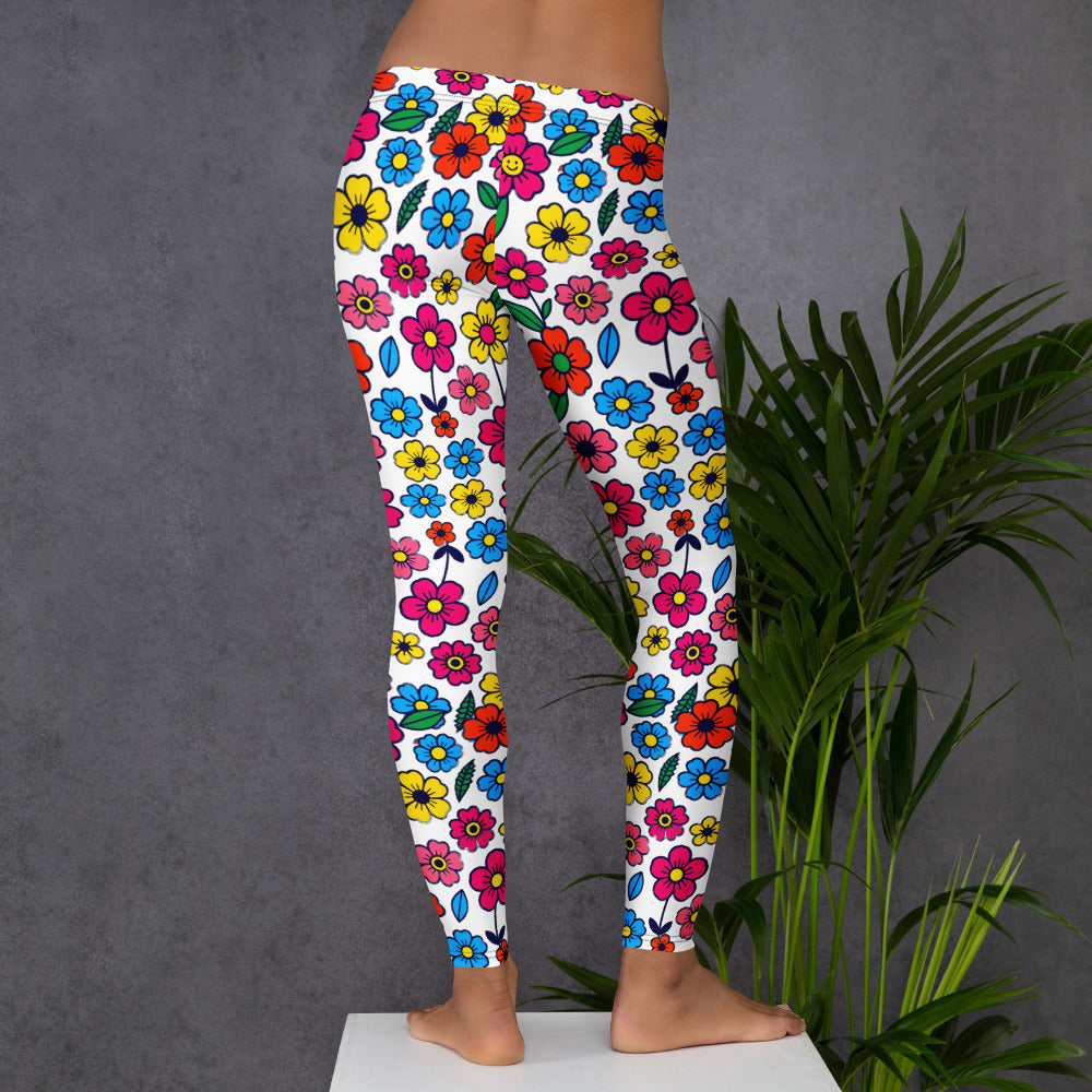 Leggings - Vivid Bloom Floral Leggings – Stunning Color Harmony by printfluence.net