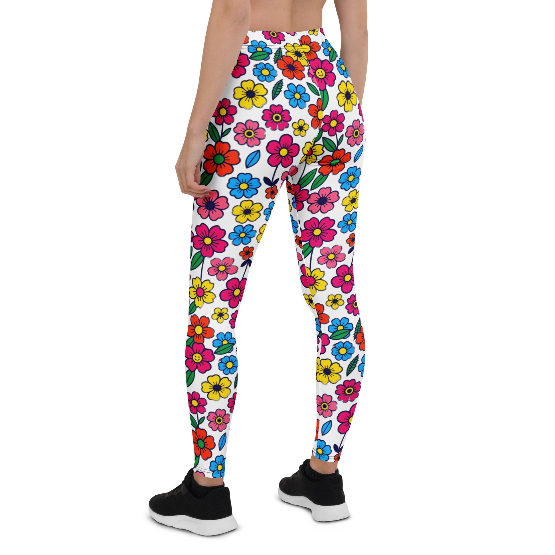 Leggings - Vivid Bloom Floral Leggings – Stunning Color Harmony by printfluence.net
