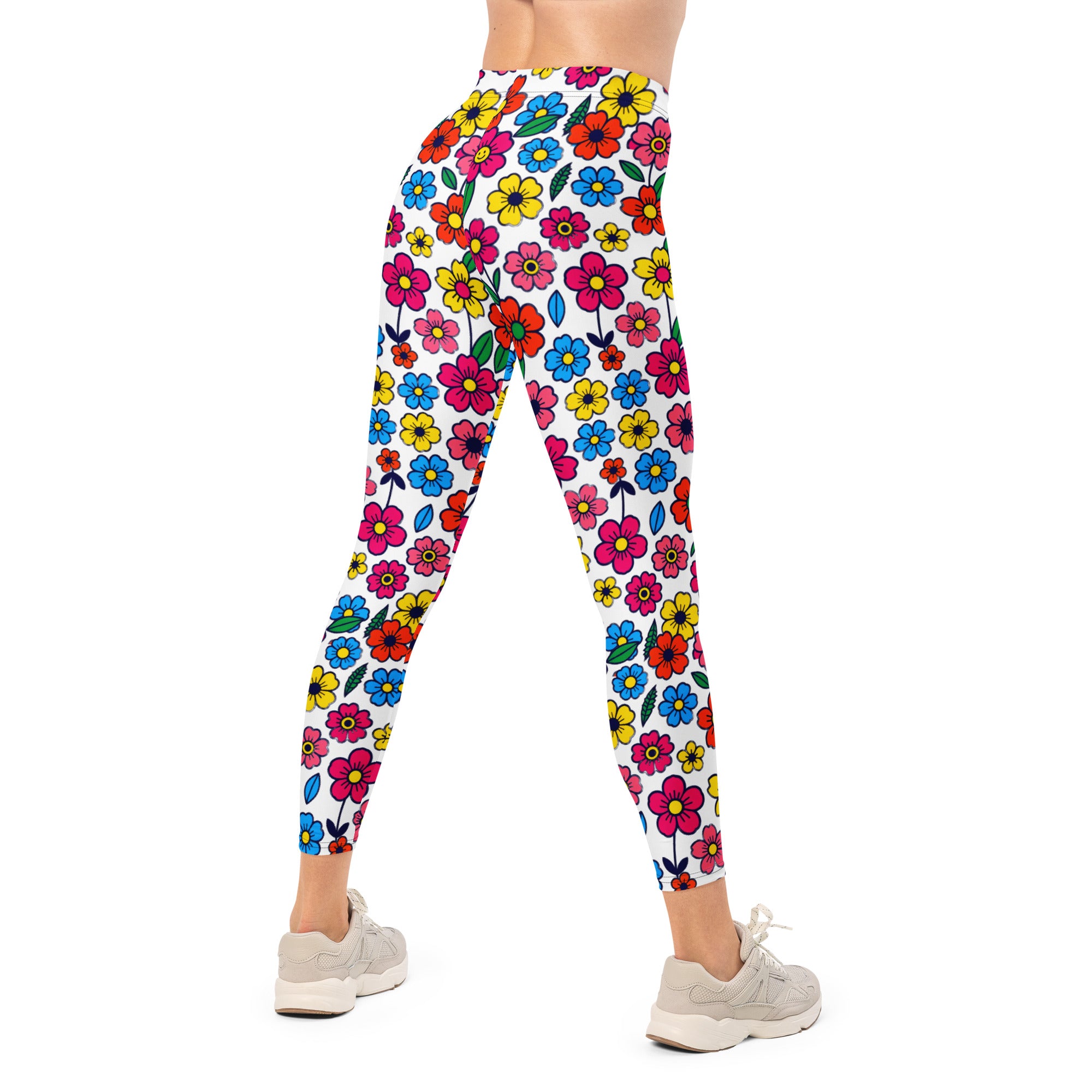 Leggings - Vivid Bloom Floral Leggings – Stunning Color Harmony by printfluence.net