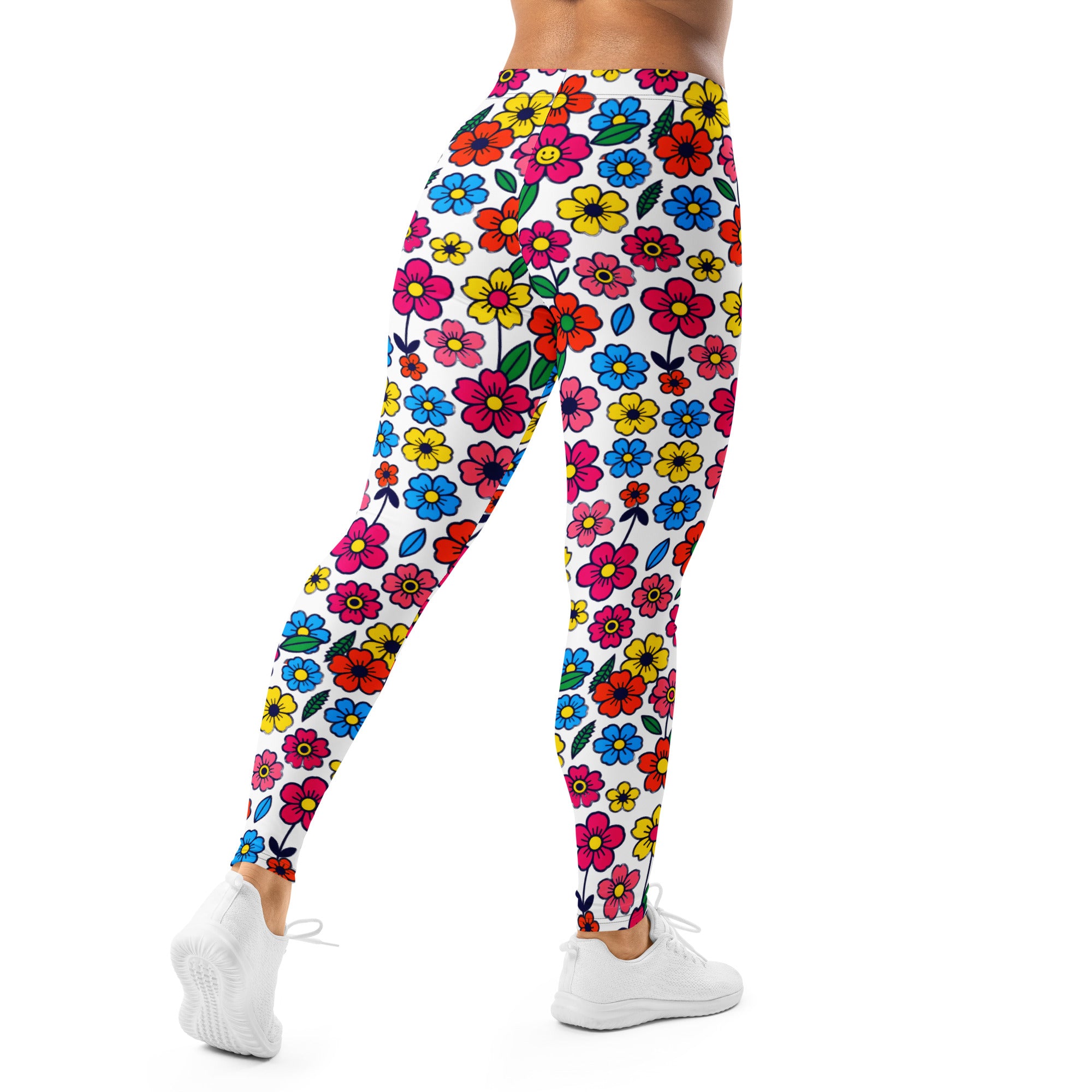 Leggings - Vivid Bloom Floral Leggings – Stunning Color Harmony by printfluence.net