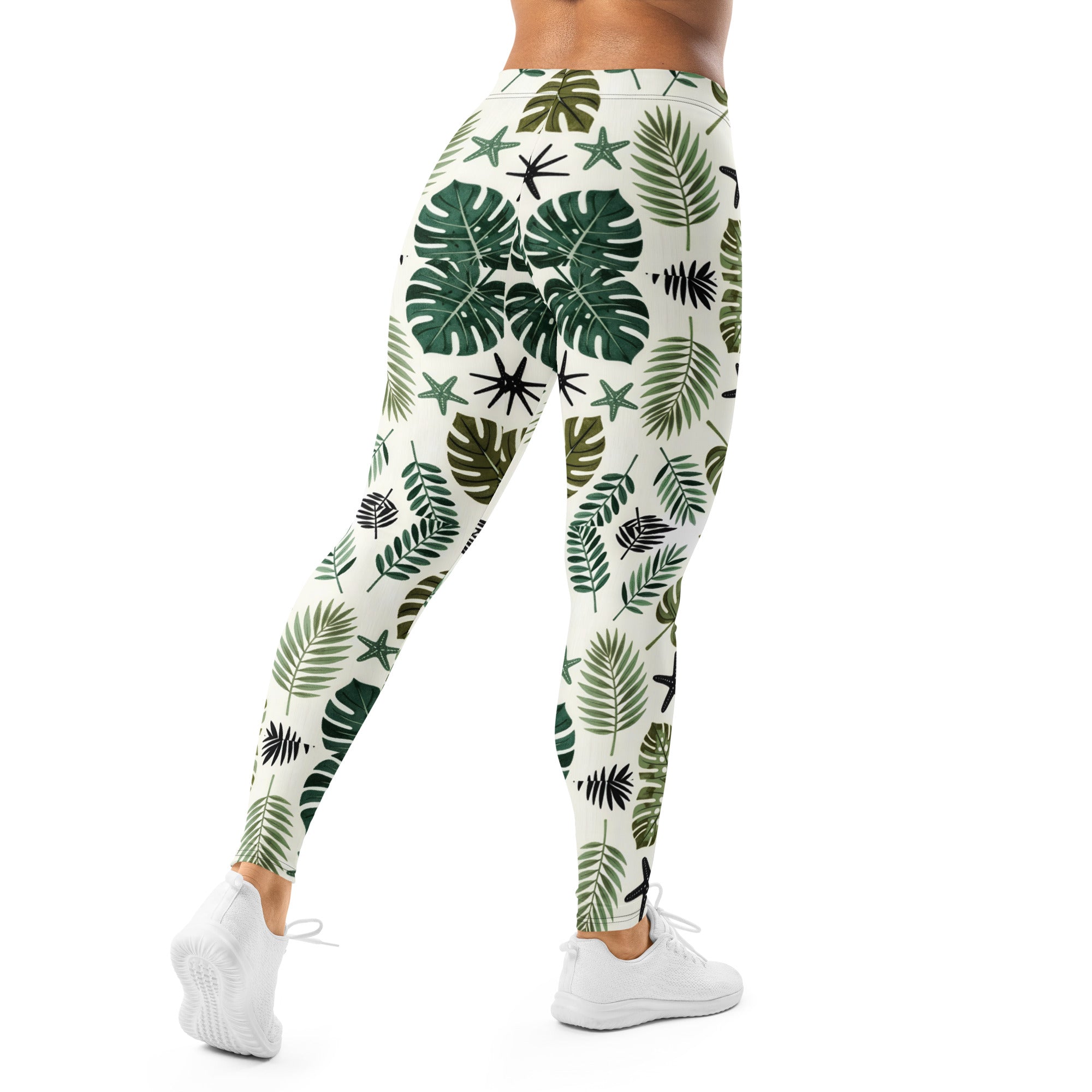 Leggings - Leaf Art All-Over Leggings – Gorgeous Nature Leaf Pattern Activewear by printfluence.net