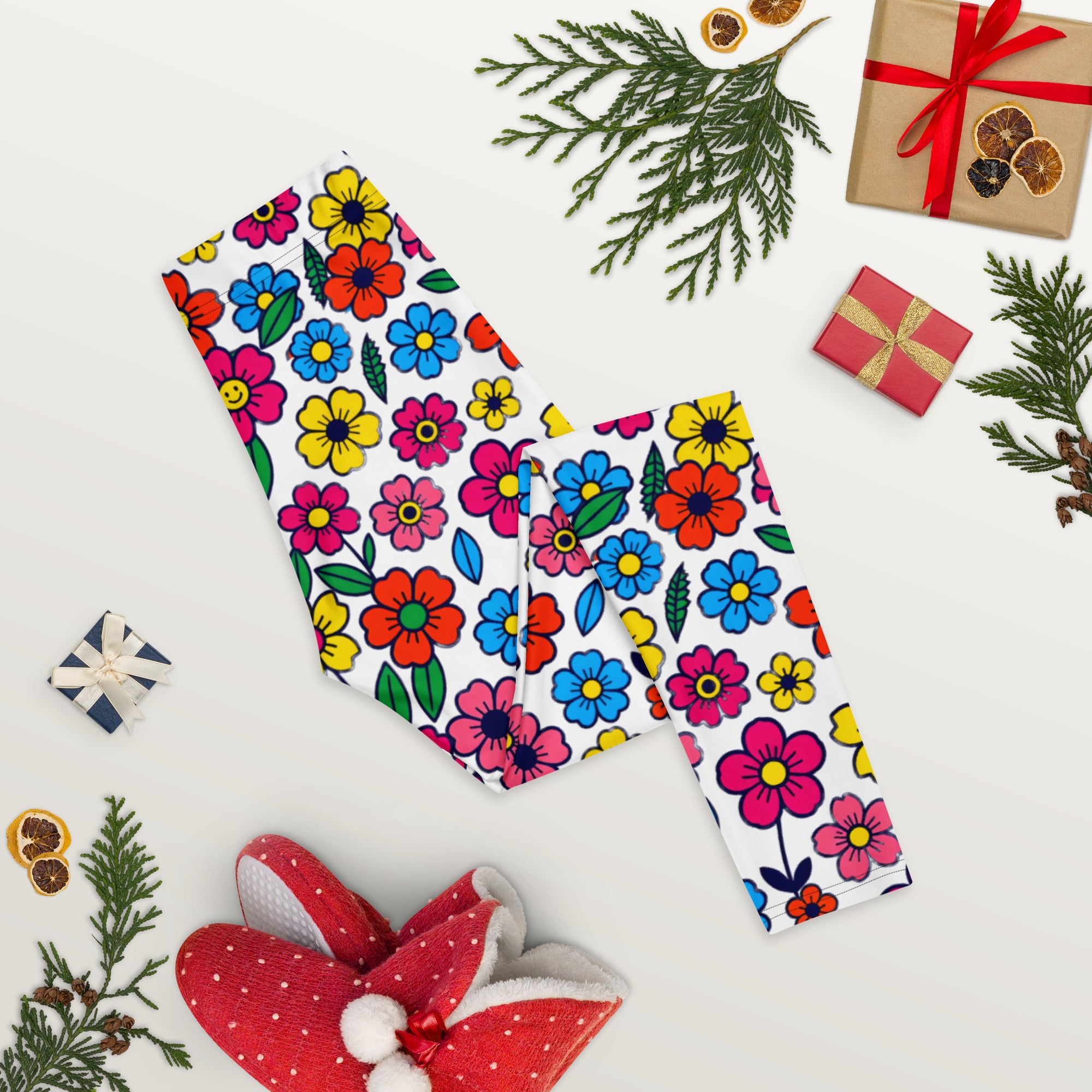 Leggings - Vivid Bloom Floral Leggings – Stunning Color Harmony by printfluence.net