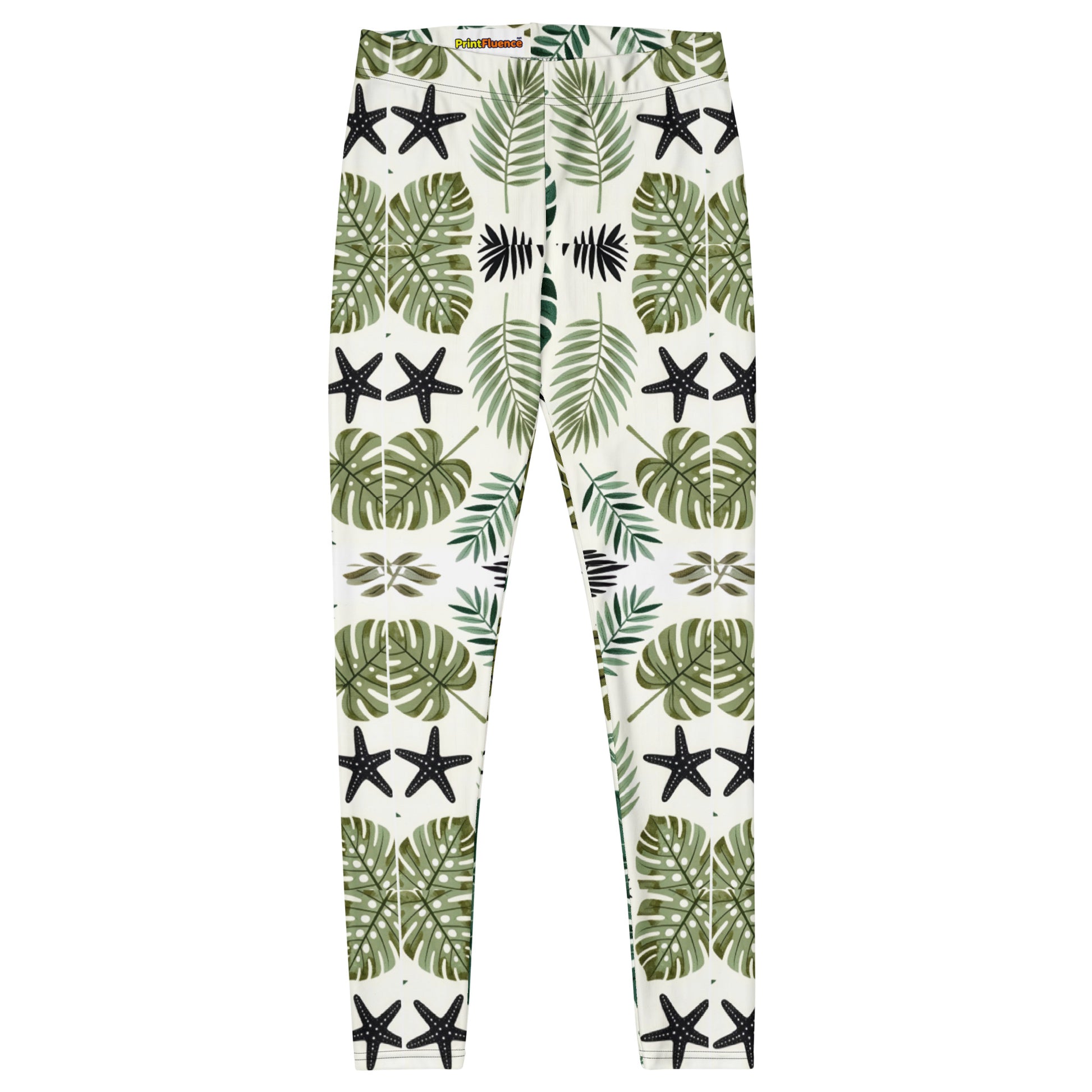 Leggings - Leaf Art All-Over Leggings – Gorgeous Nature Leaf Pattern Activewear by printfluence.net