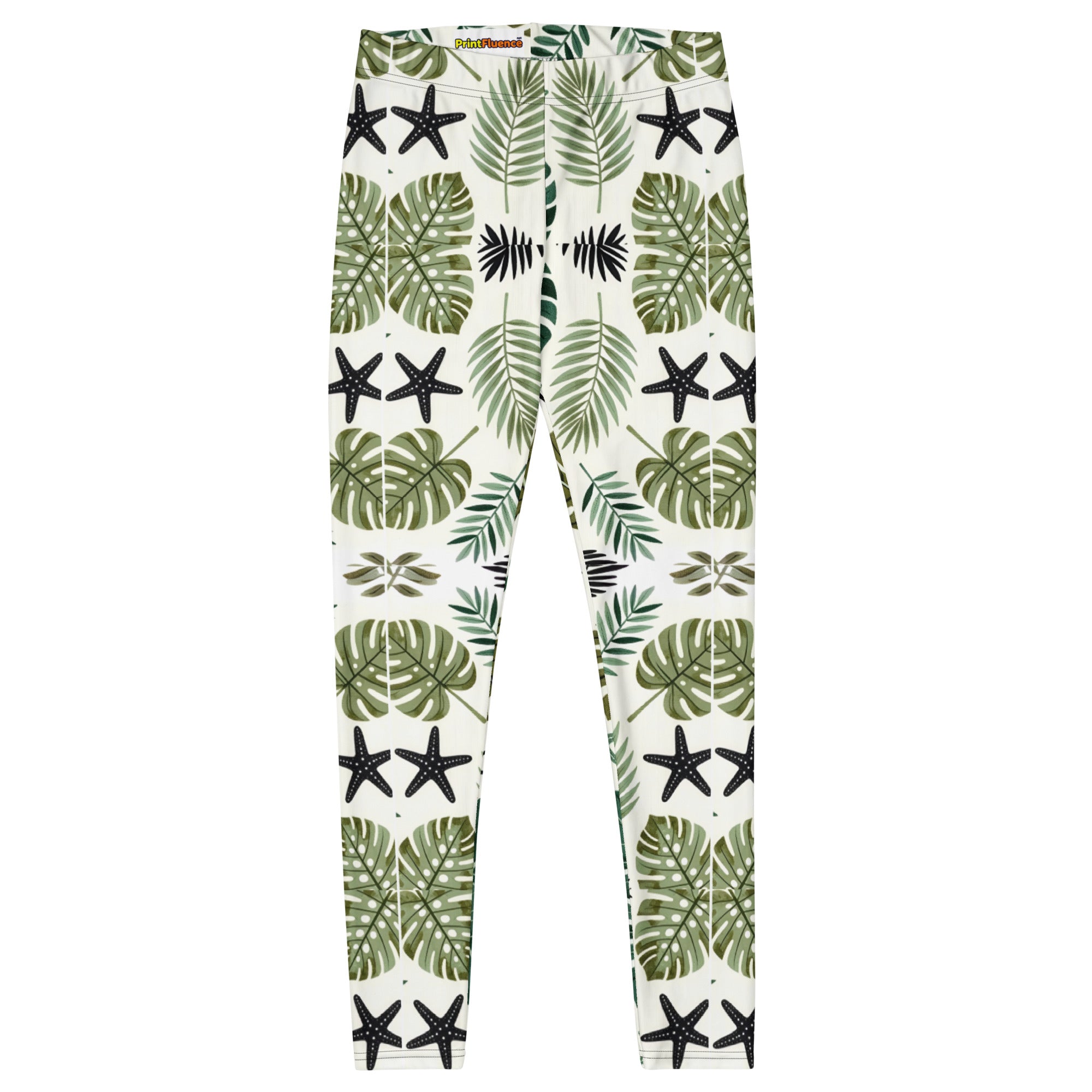 Leggings - Leaf Art All-Over Leggings – Gorgeous Nature Leaf Pattern Activewear by printfluence.net