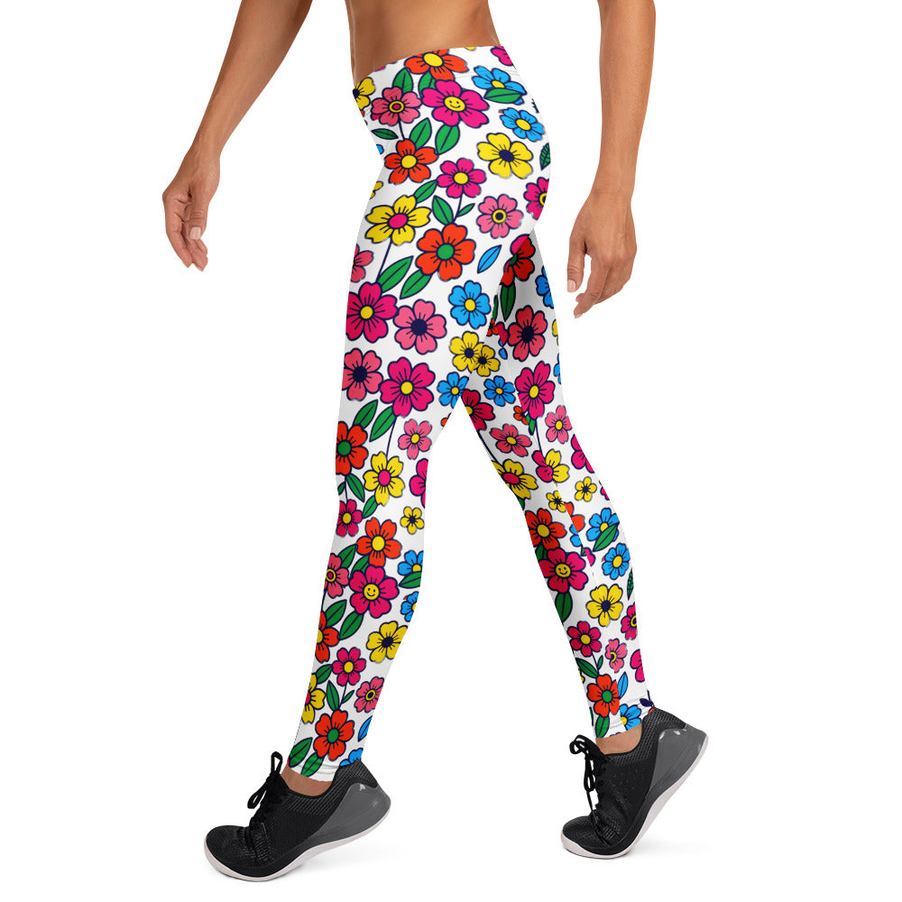 Leggings - Vivid Bloom Floral Leggings – Stunning Color Harmony by printfluence.net