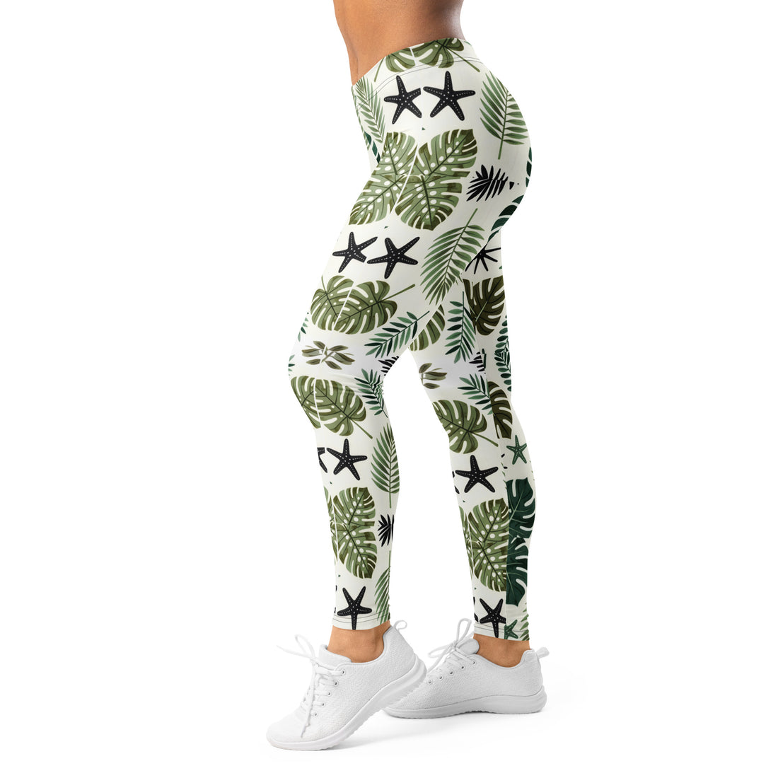 Leggings - Leaf Art All-Over Leggings – Gorgeous Nature Leaf Pattern Activewear by printfluence.net