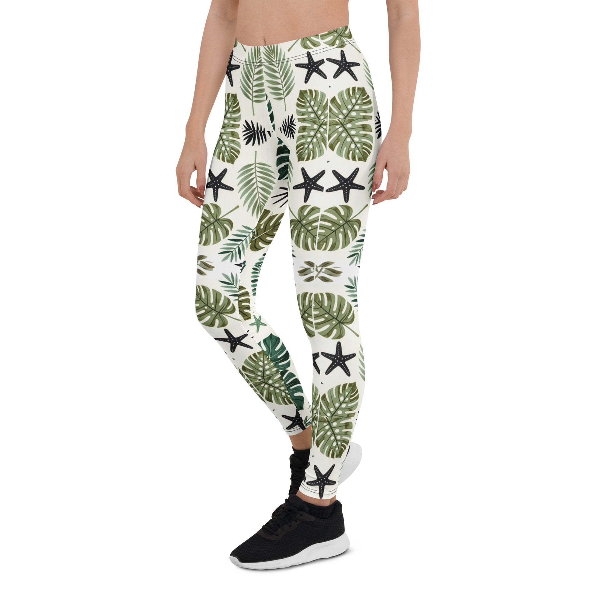 Leggings - Leaf Art All-Over Leggings – Gorgeous Nature Leaf Pattern Activewear by printfluence.net