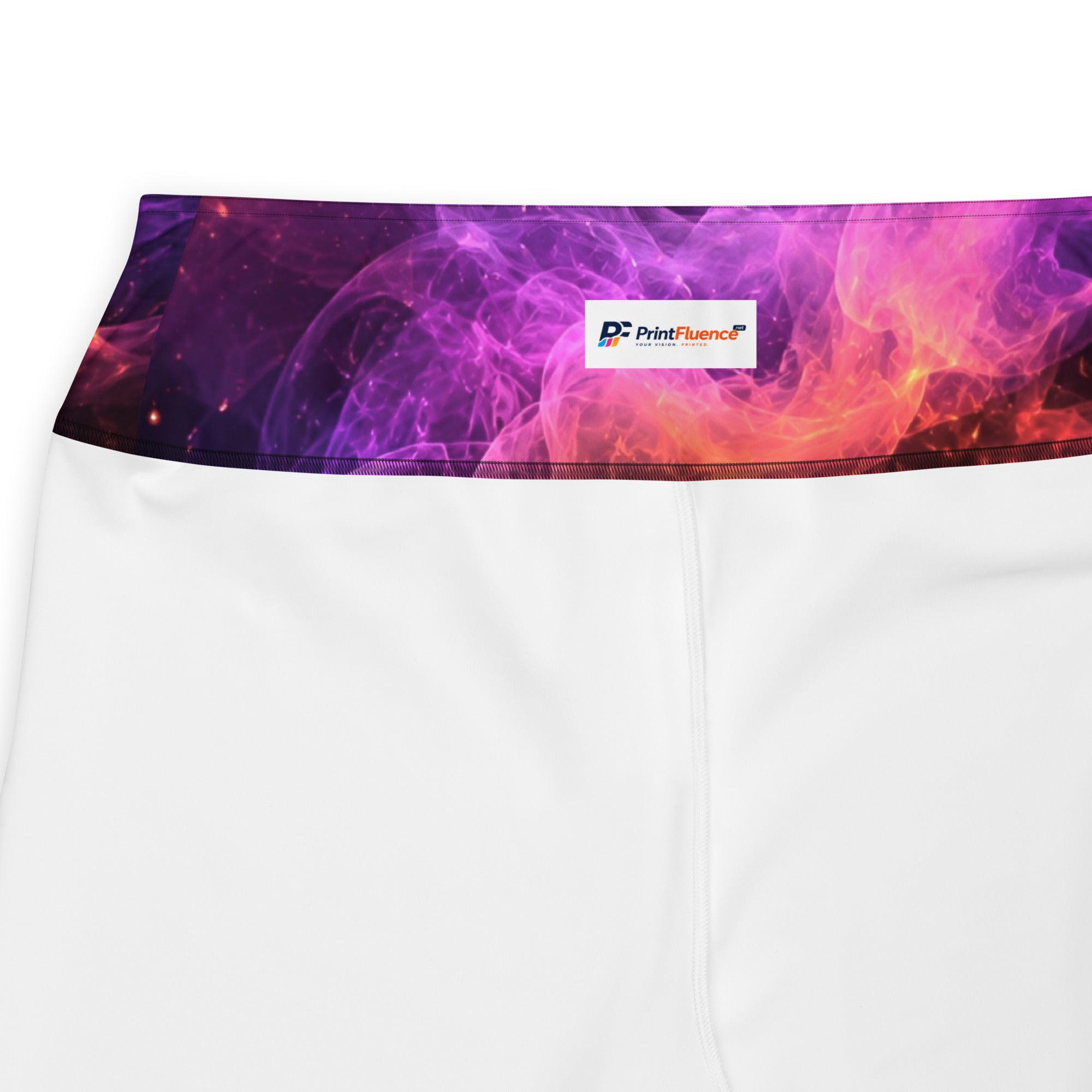 All-Over Print Plus Size Leggings - Cosmic Fire Nebula Smoke - Premium Electric Galaxy Burst Abstract Design by printfluence.net