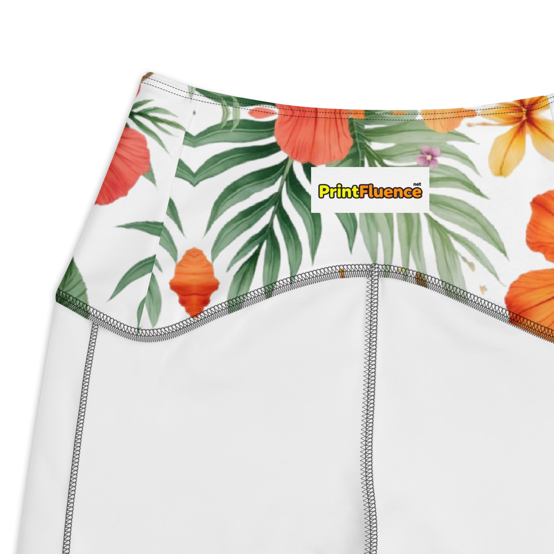 Crossover leggings with pockets - Scattered Bloom Crossover Leggings – Fresh Garden Glow by printfluence.net